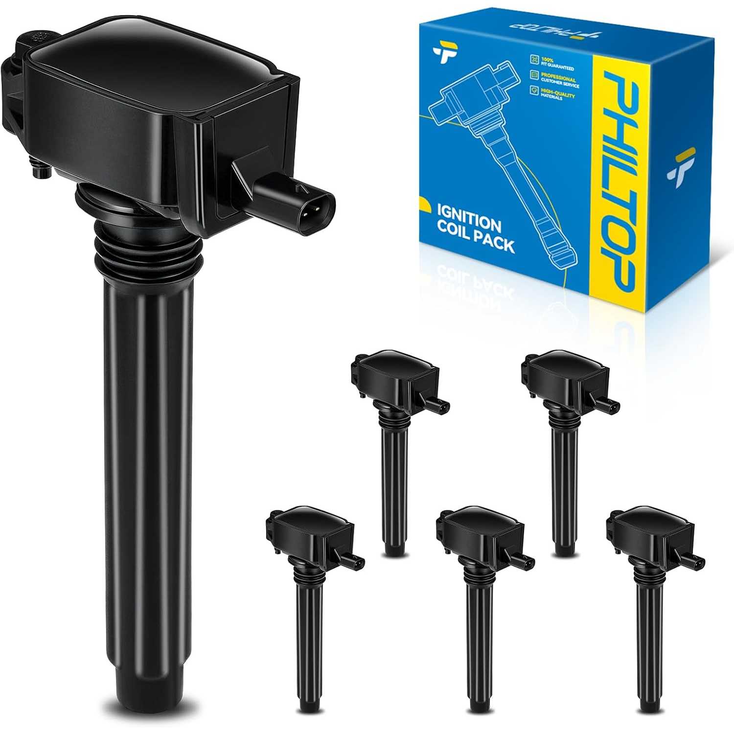UF648 Ignition Coil 6 Packs Fit for Grand Cherokee,Wrangler,Grand Caravan,Cherokee,Town & Country,Wrangler JK,Dart,1500