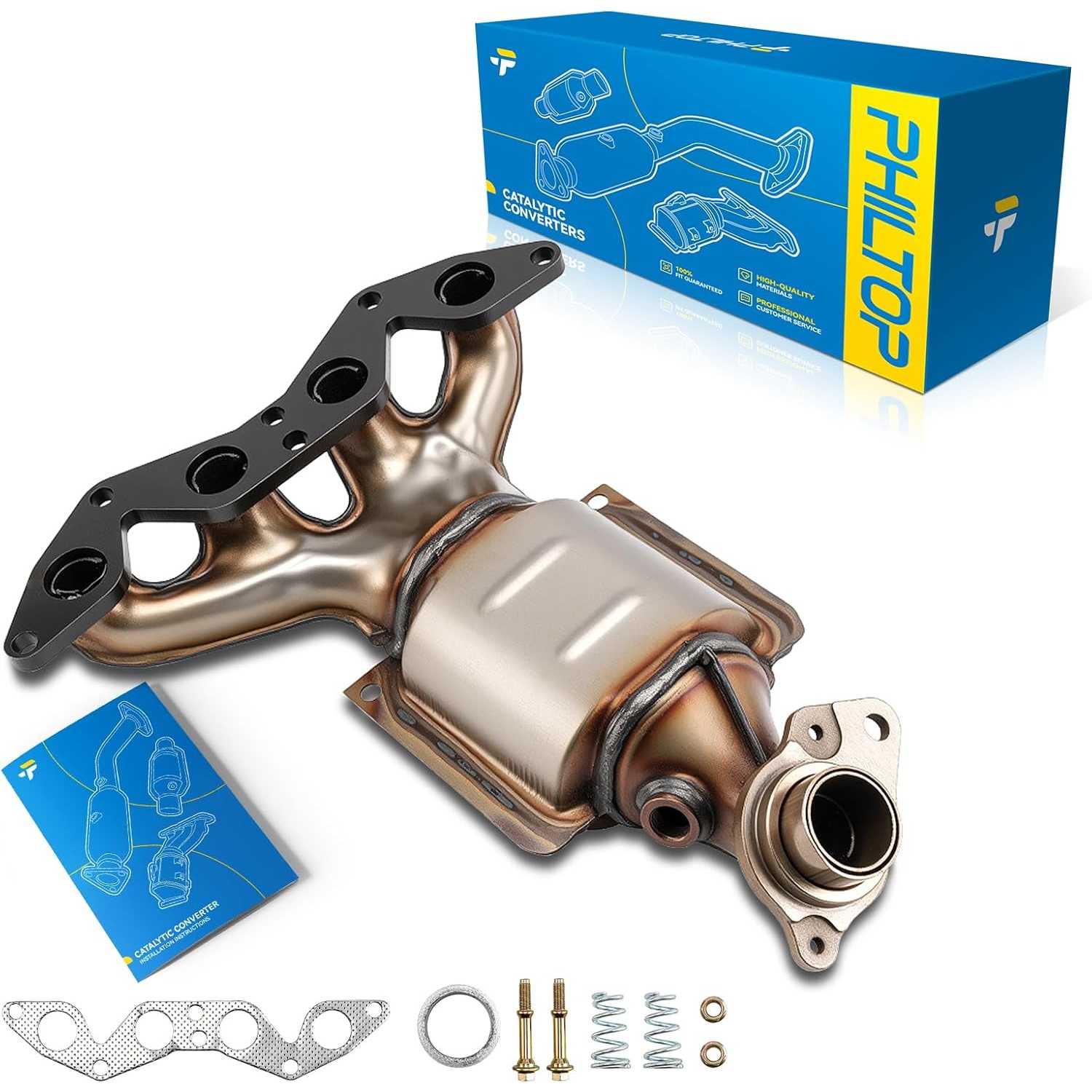 2001-2005 Honda Civic 1.7L L4 | Front Catalytic Converter | OE#18160PLMA50/16373 - PHILTOP