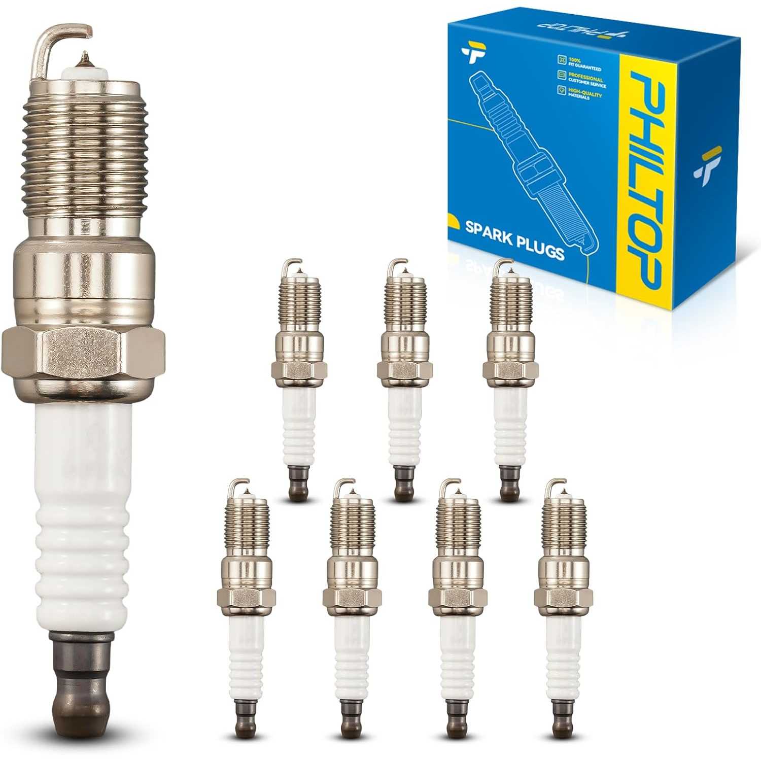 8PCS Platinum TR5GP Spark Plugs, Replacement for Silverado 1500, Tahoe, Silverado 2500 HD, Escape, Sierra 1500, Yukon