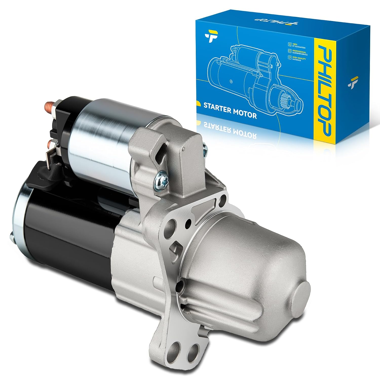 PHILTOP Automotive Starter Compatible with Buick and Cadillac,Traverse, Acadia, Impala, Enclave, Equinox, SRX, Lacrosse, Terrain