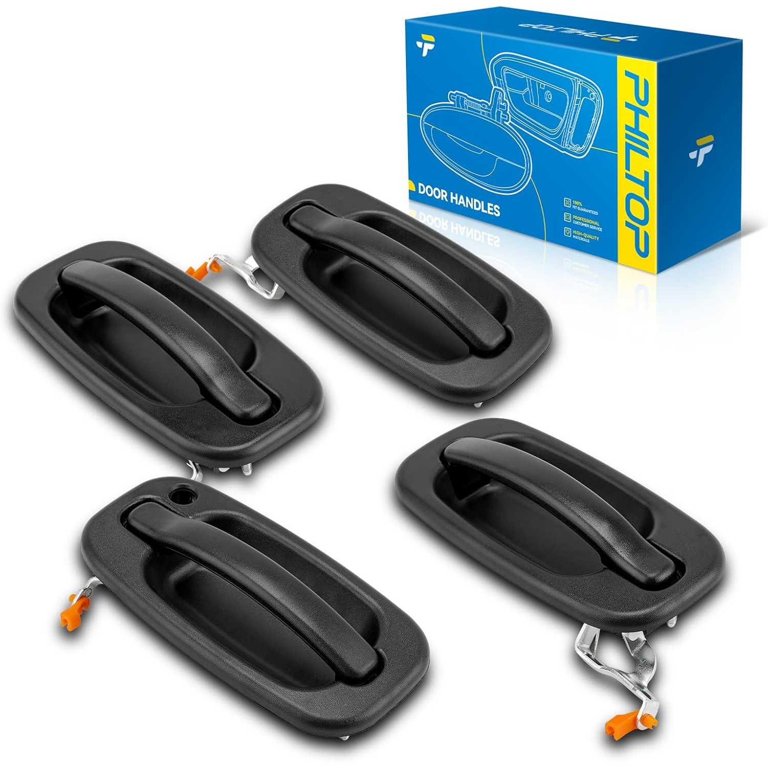 GM1311143 4Pcs Exterior Door Handle for Chevy Silverado 1500 04-06 | Fits 2004-2006 Chevy Silverado 1500