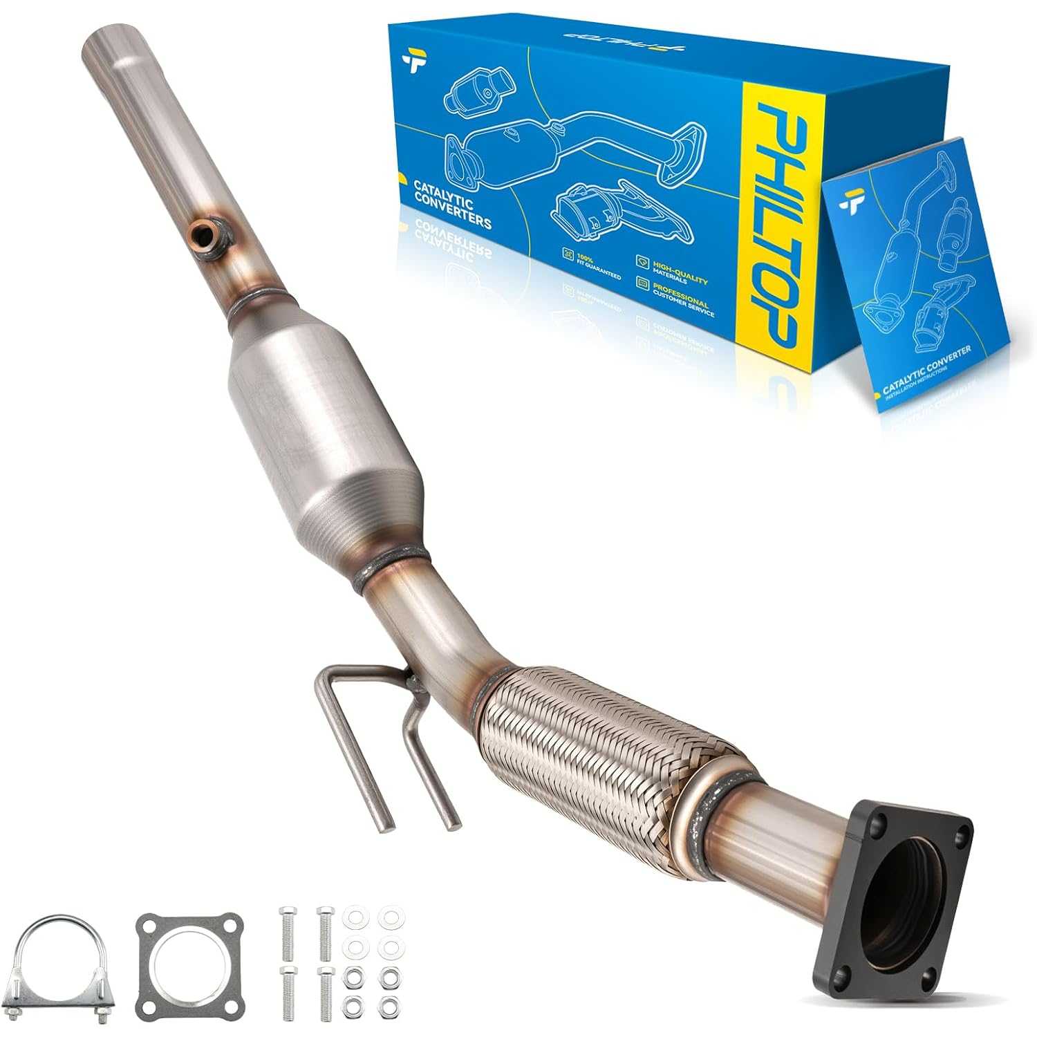 2005-2014 Volkswagen Jetta 2.5L L5; 2012-2014 Volkswagen Beetle 2.5L L5 | Catalytic Converter | OE#1K0253058FJ/54751 - PHILTOP
