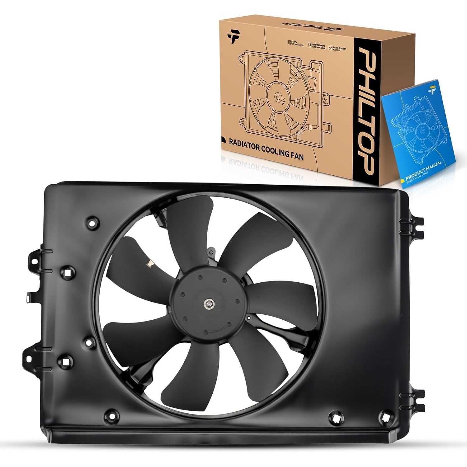 611380 Radiator Cooling Fan Assembly, Compatible with 2009-2015 Pilot AWD, 2009-2014 Ridgeline, Replace # 38615RN0A01