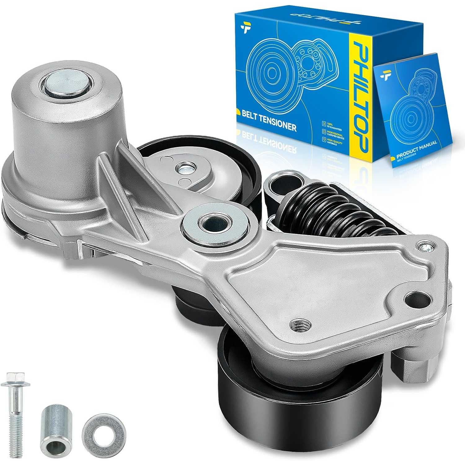 Belt Tensioner Assembly Compatible with 2012-2016 LaCrosse/Regal 2.4L, 2008-2010,2013-2014 Malibu, 2007-2009 Vue/Aura