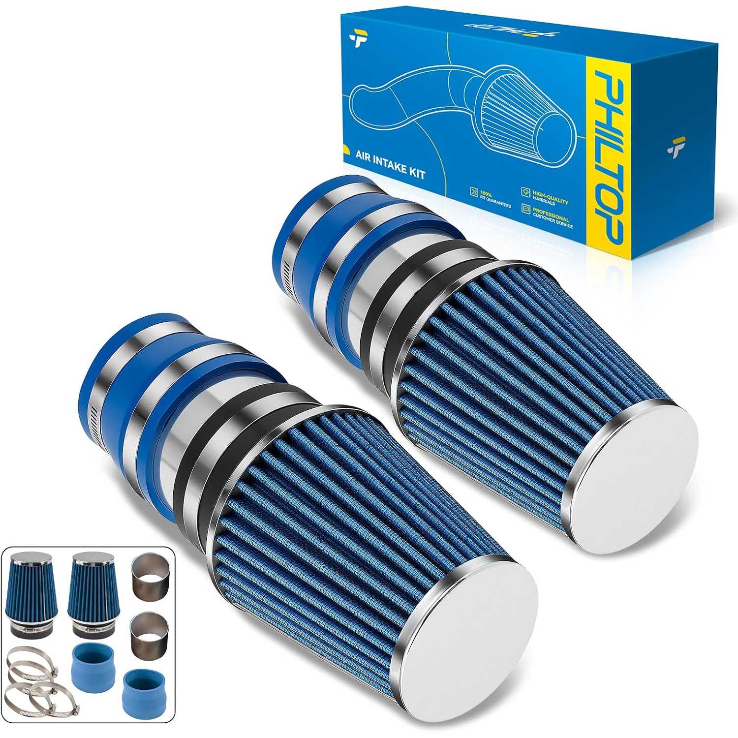 3.5" Cold Air Intake Kit System Compatible with Mercedes Benz C300 2008-2012 3.0L 3.5L V6