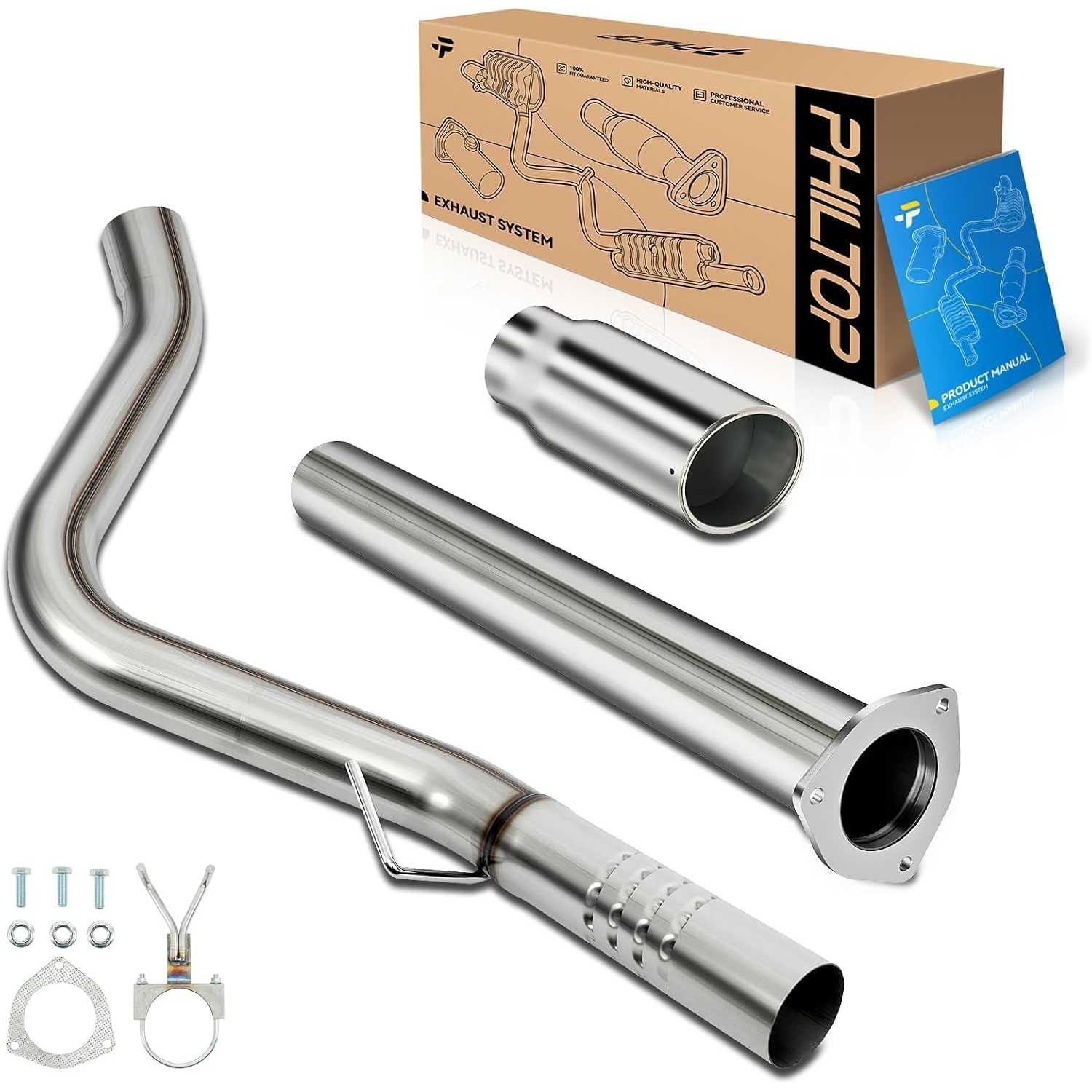 Cat-Back System, Stainless Steel Cat Back Exhaust System Fit for 2004-2012 Chevrolet Colorado