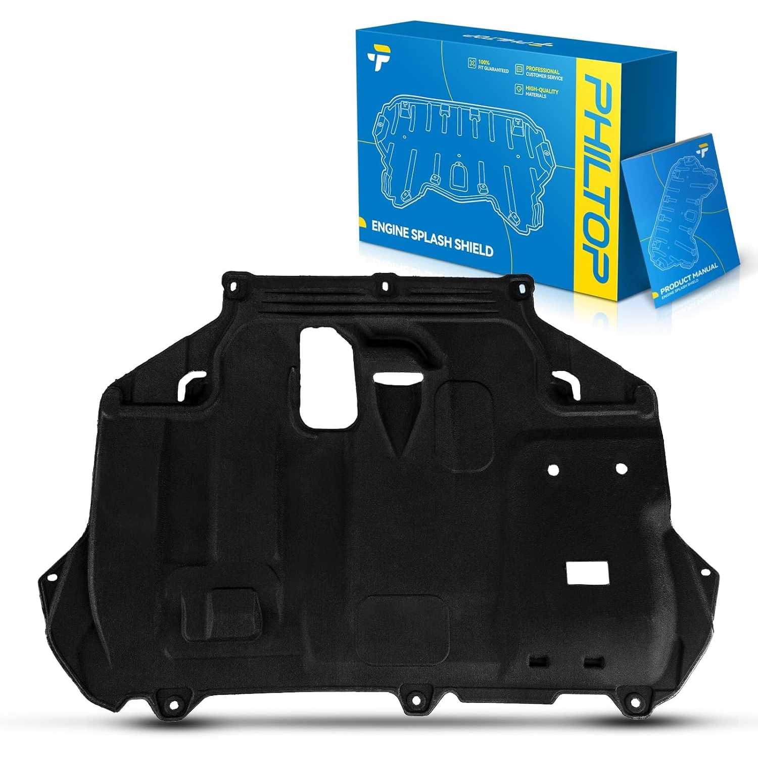 Front Lower Engine Splash Shield Under Cover Compatible with 2012-2018 Ford Focus 2.0L