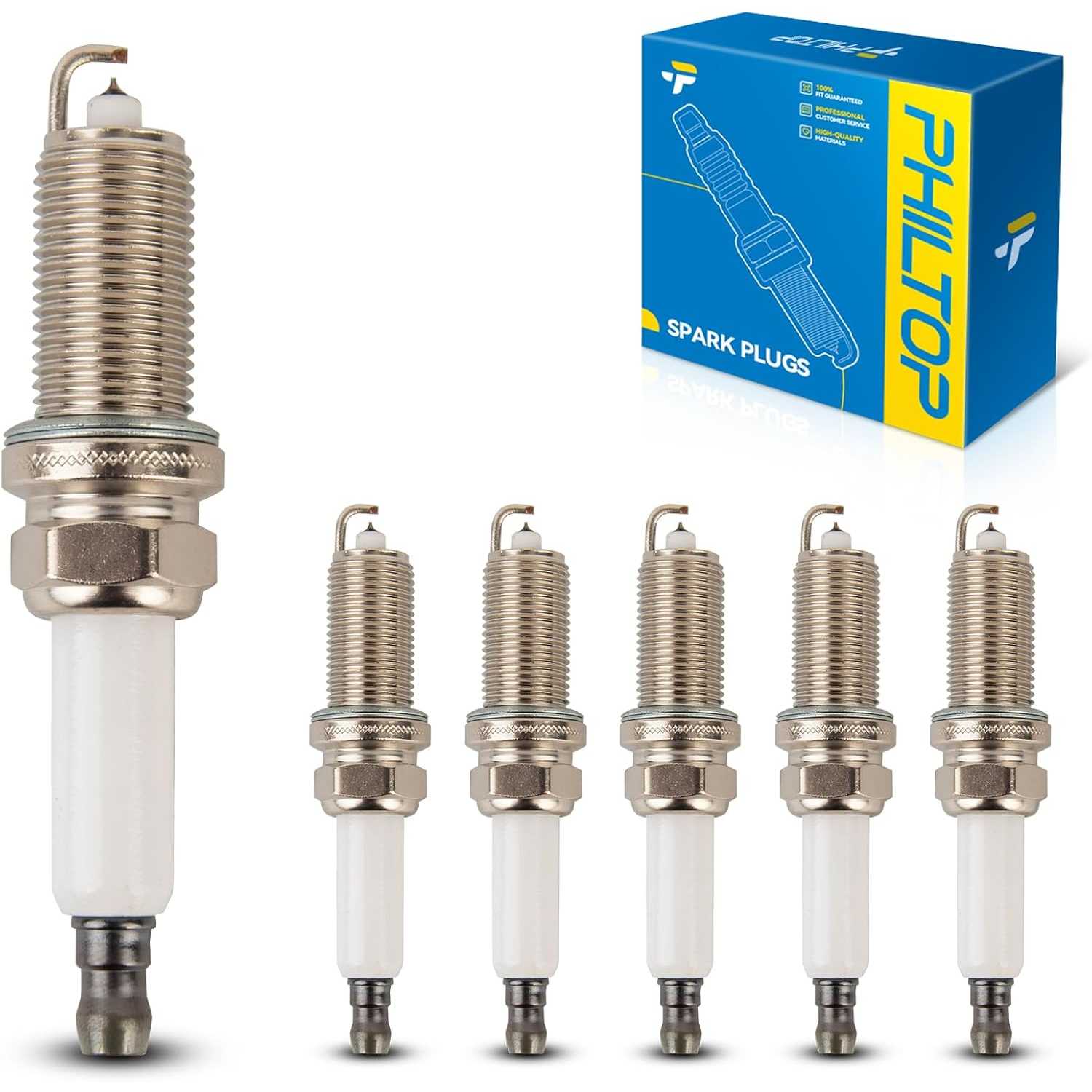FR7NP Pack of 6 Spark Plugs, Replacement for 328i, 328i xDrive, X3, 325i, X5, 328xi, 528i, Z4, 330i, 128i, 530i, 525i