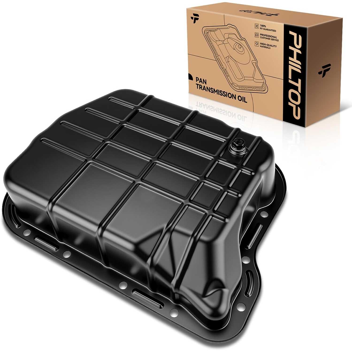 Transmission oil pan with Drain Plug Compatible with Ram 2500, Ram 1500, Ram 3500, Durango, Ram 3500 Van, Dakota