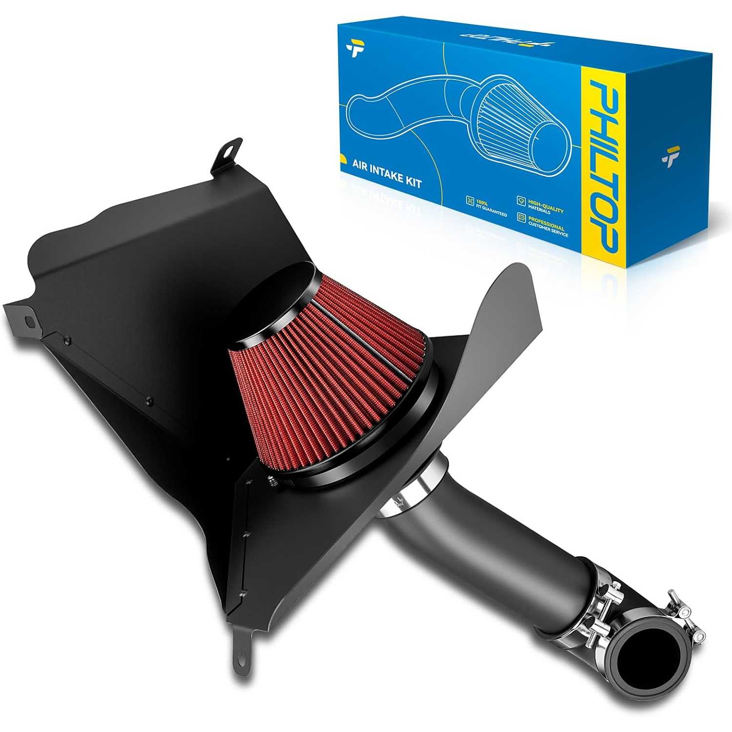 High Performance Aluminum Cold Air Intake System Kit with Filter for 1991-2001 Jeep Cherokee Increase Acceleration an...