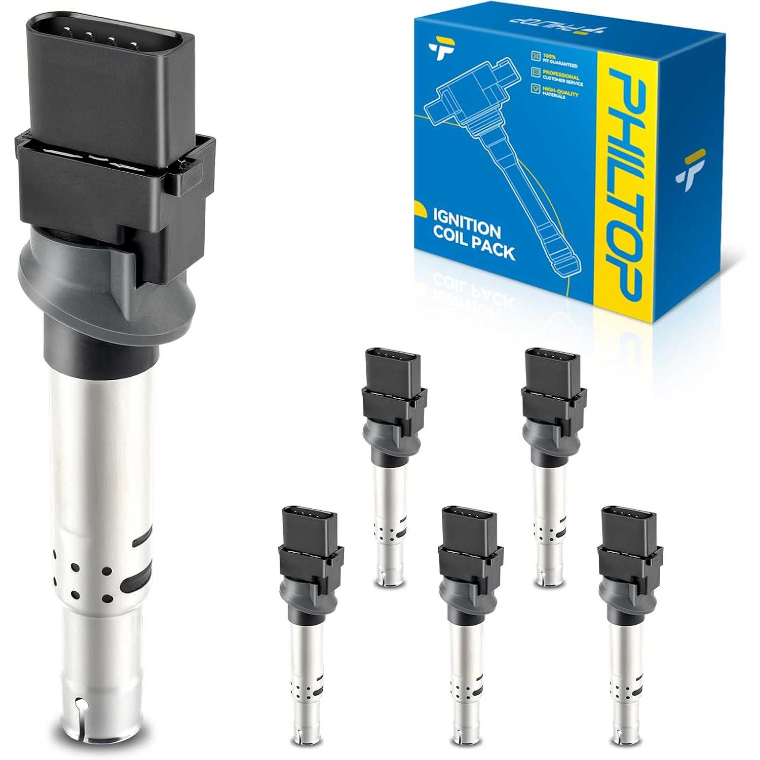 Ignition Coil 6 Packs UF635 Fit for Atlas Touareg Q7 Passat CC | VW Atlas 2018-2020 3.6L,Touareg 2009-2017 3.6L