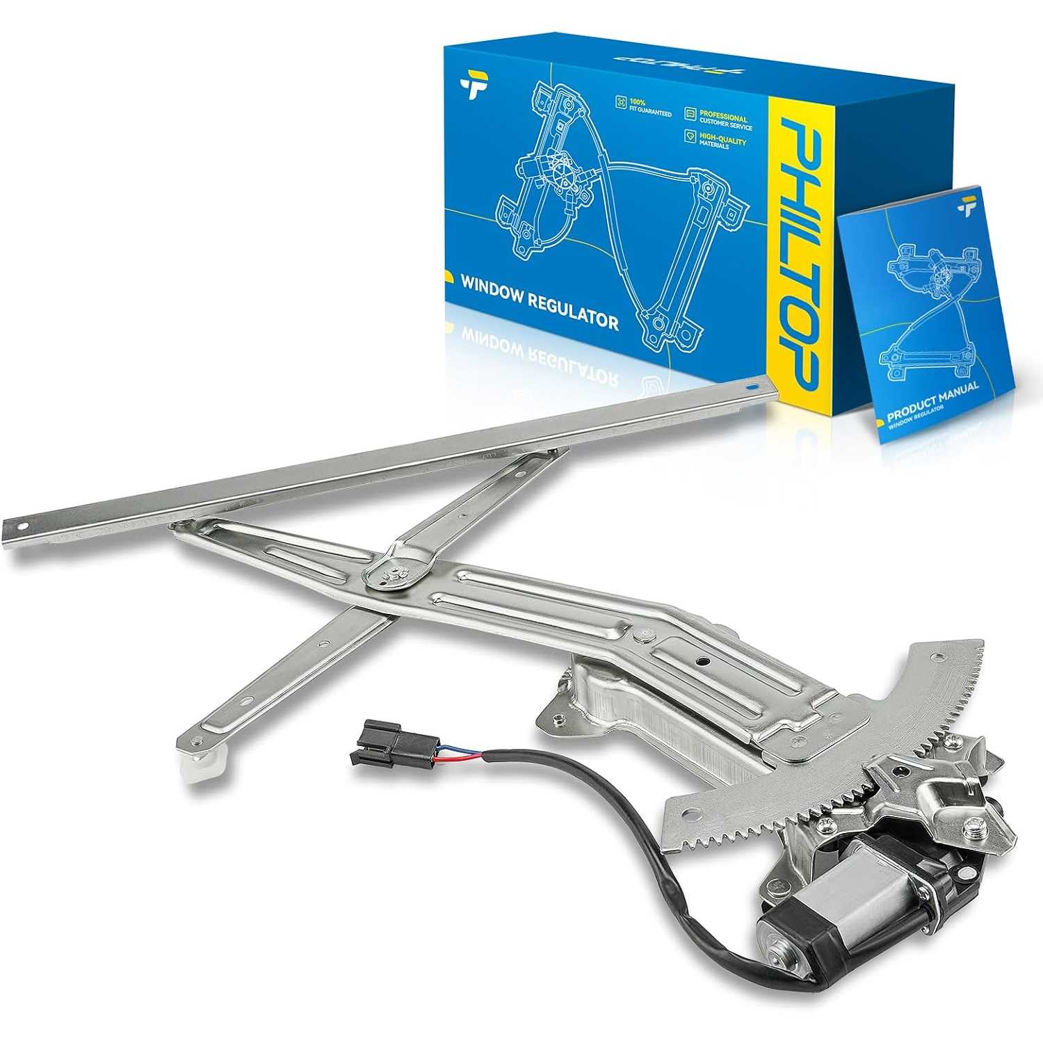Front Right Window Regulator w/Motor Fit for Ford Mustang 94-04 | Front Right Passenger Side Power Window Lifter Repl...