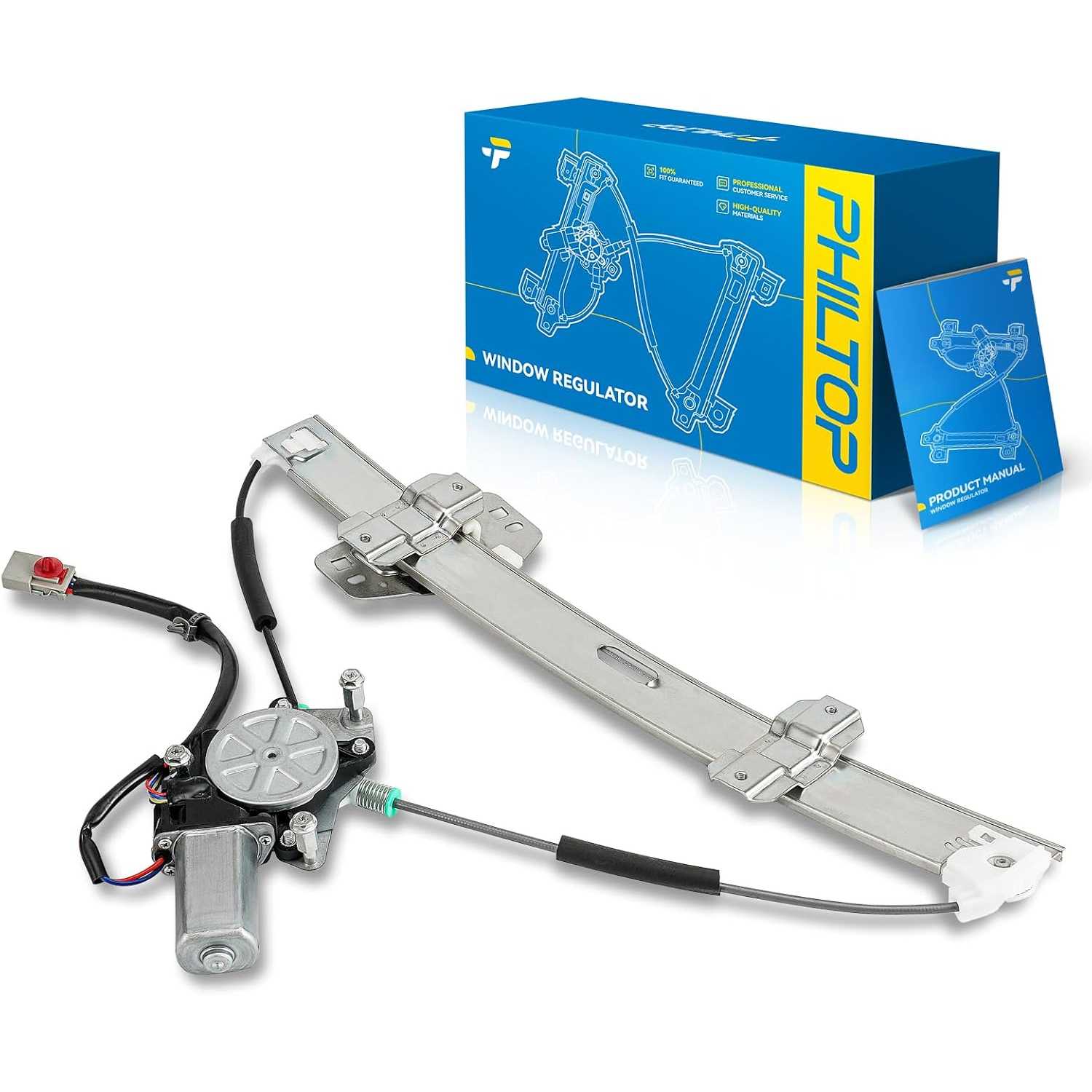 Front Left Driver Side Power Window Regulator and Motor Assembly Compatible with 2012 2013 2014 2015 Honda Civic Repl...