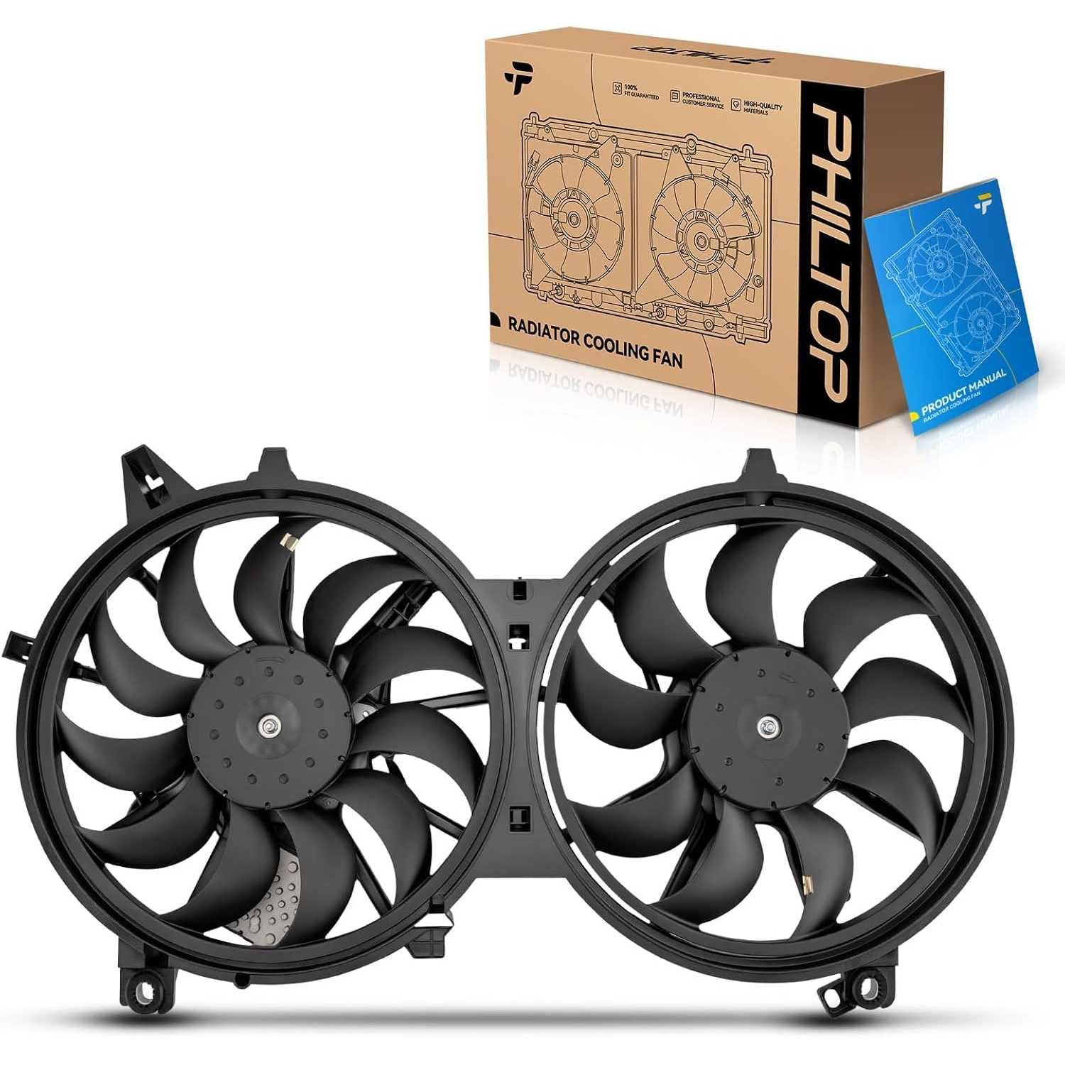 621840 Radiator Cooling Fan Assembly, Compatible with G37, G35, Q70, FX35, EX35, QX50, QX70, G25, 370Z, M37, Q70L