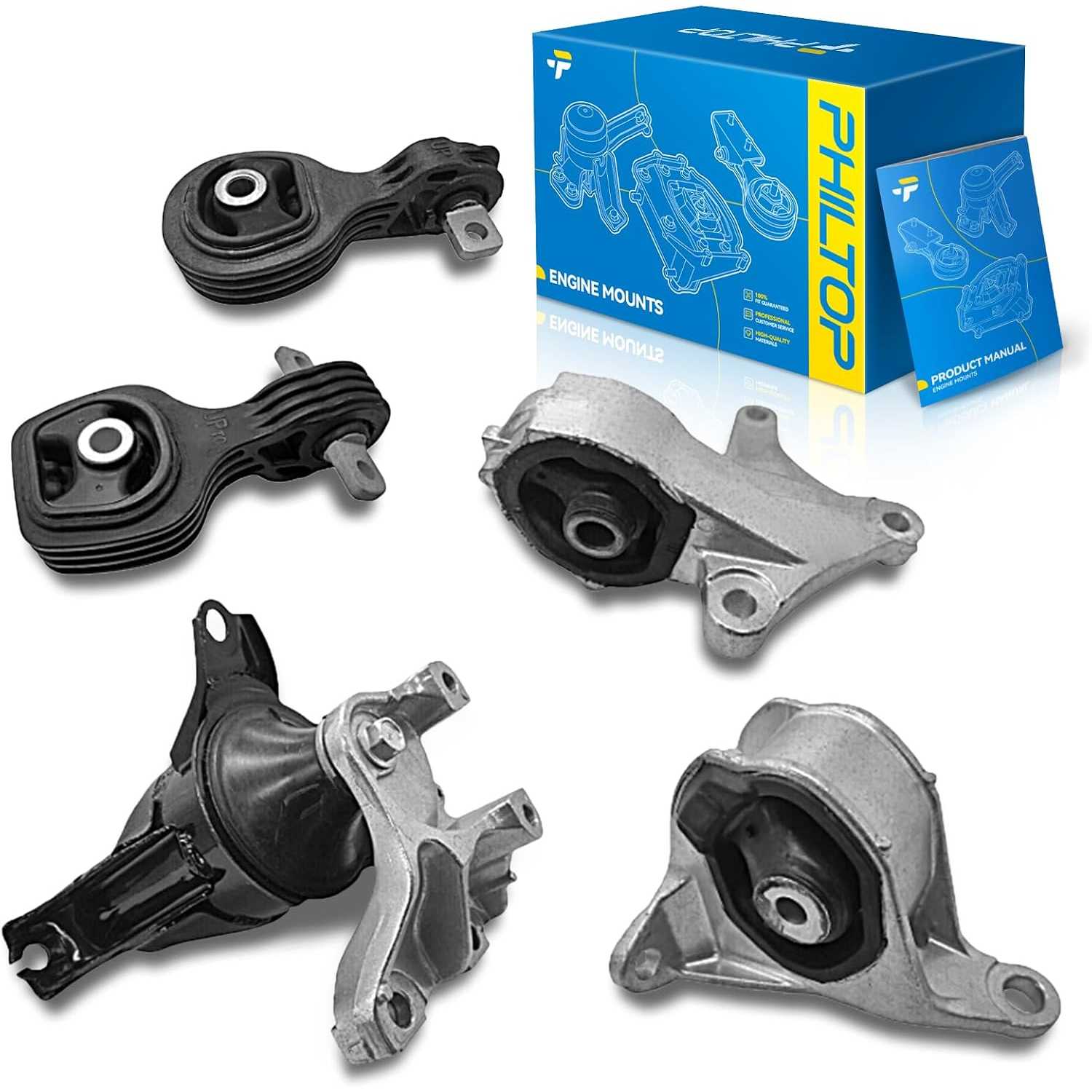 5PCS Engine Mounts fit for 2012-2014 Honda CR-V(w/ Bracket) | A65052 A65069 A65055 A65053 A65070, Torque Strut Mount