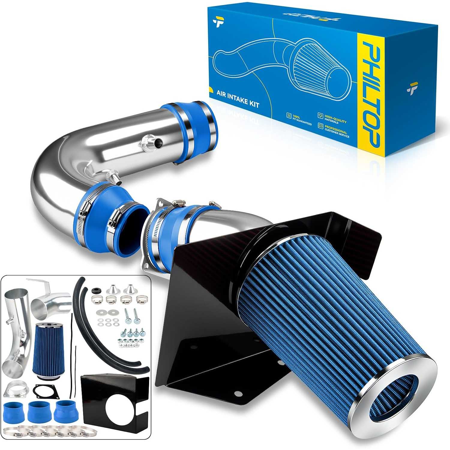 Cold Air Intake Kit for 1997 1998 1999 2000 2001 2002 2003 Ford F-150 4.6/5.4L, 1997-2003 Expedition 4.6L