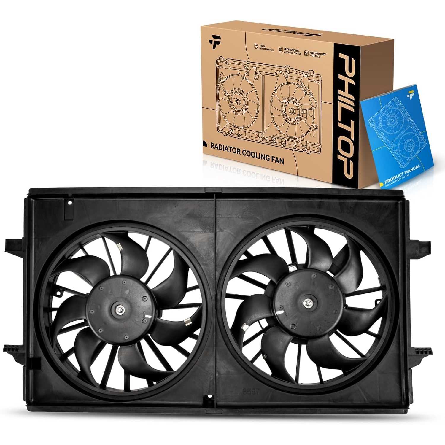 620969 Radiator Cooling Fan Assembly, Compatible with 2006-2010 G6 | for 2007-2009 Aura, 2006-2012 Malibu