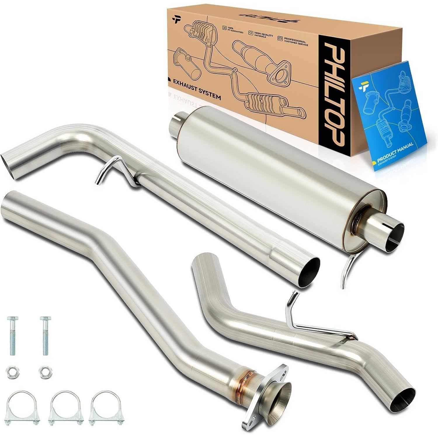 Cat-Back System, Stainless Steel Cat Back Exhaust System for 2011-2014 Ford F-250/F-350 Super Duty V8 6.7T