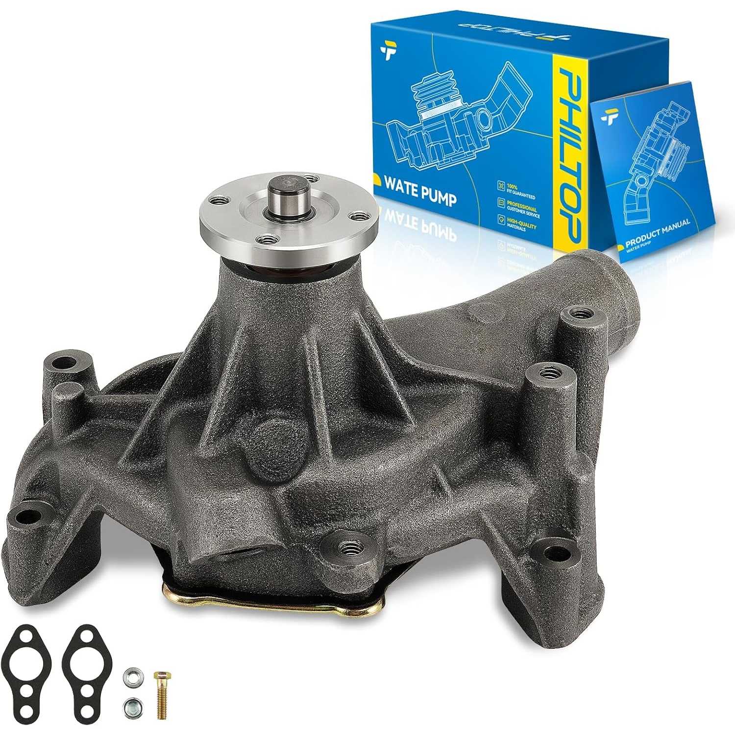 AW1109 Engine Water Pump with Gasket for Chevy Chevelle 1970-1973 5.7L/5.0L, Chevelle 1971-1973 6.6L