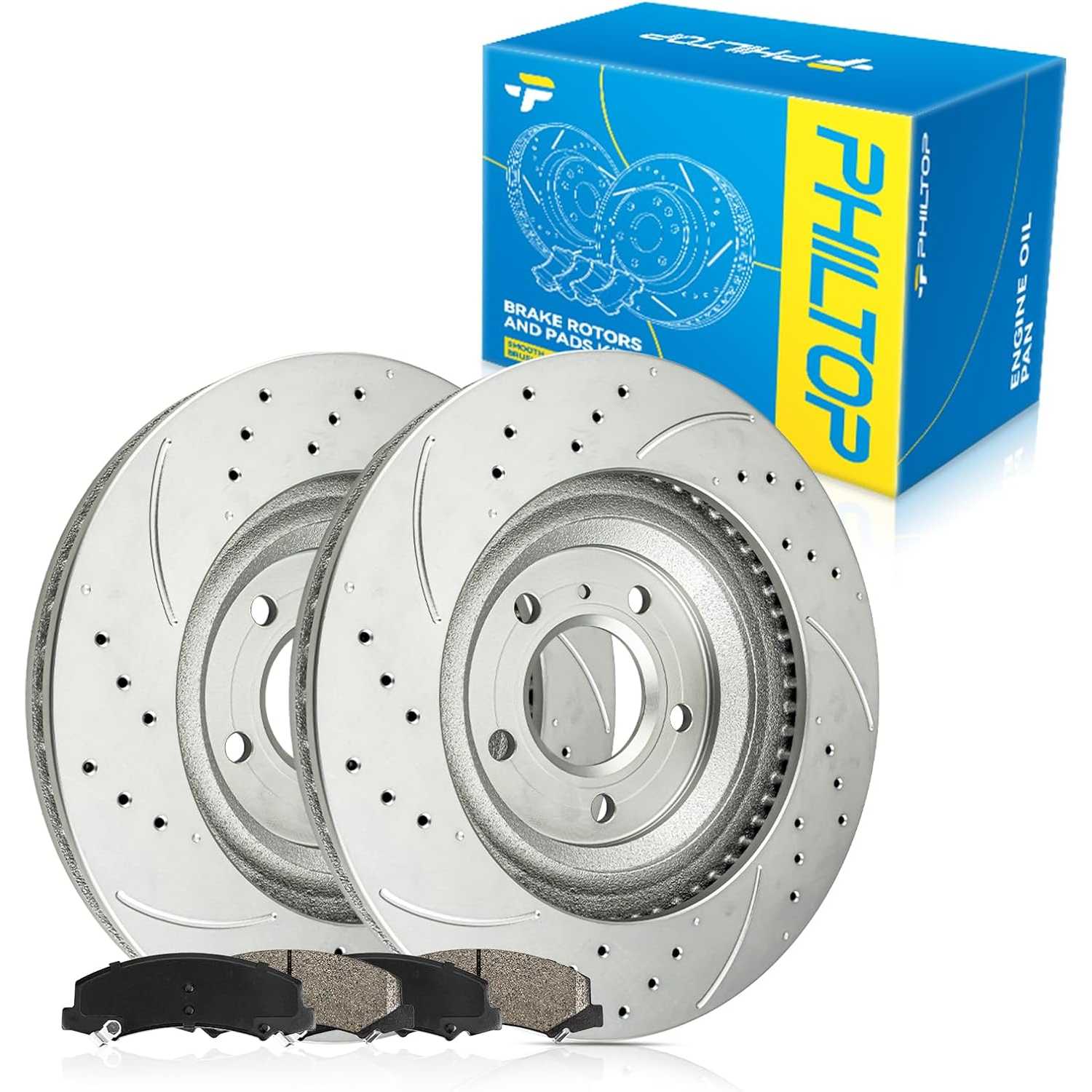 2006-2011 Cadillac DTS 4.6L V8 | Front Drilled and Slotted Brake Kit 12.73" | OE#DA1012BF - PHILTOP