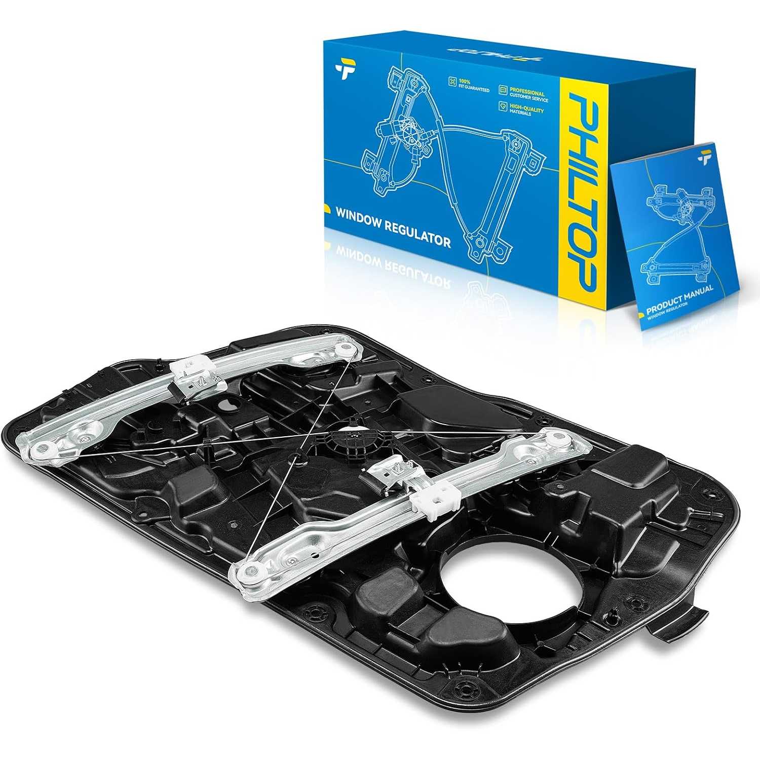 Front Left Power Window Regulator Fit for Sonata 2011-2014 | Front Left Driver Side Power Window Lifter Replaces 752-928
