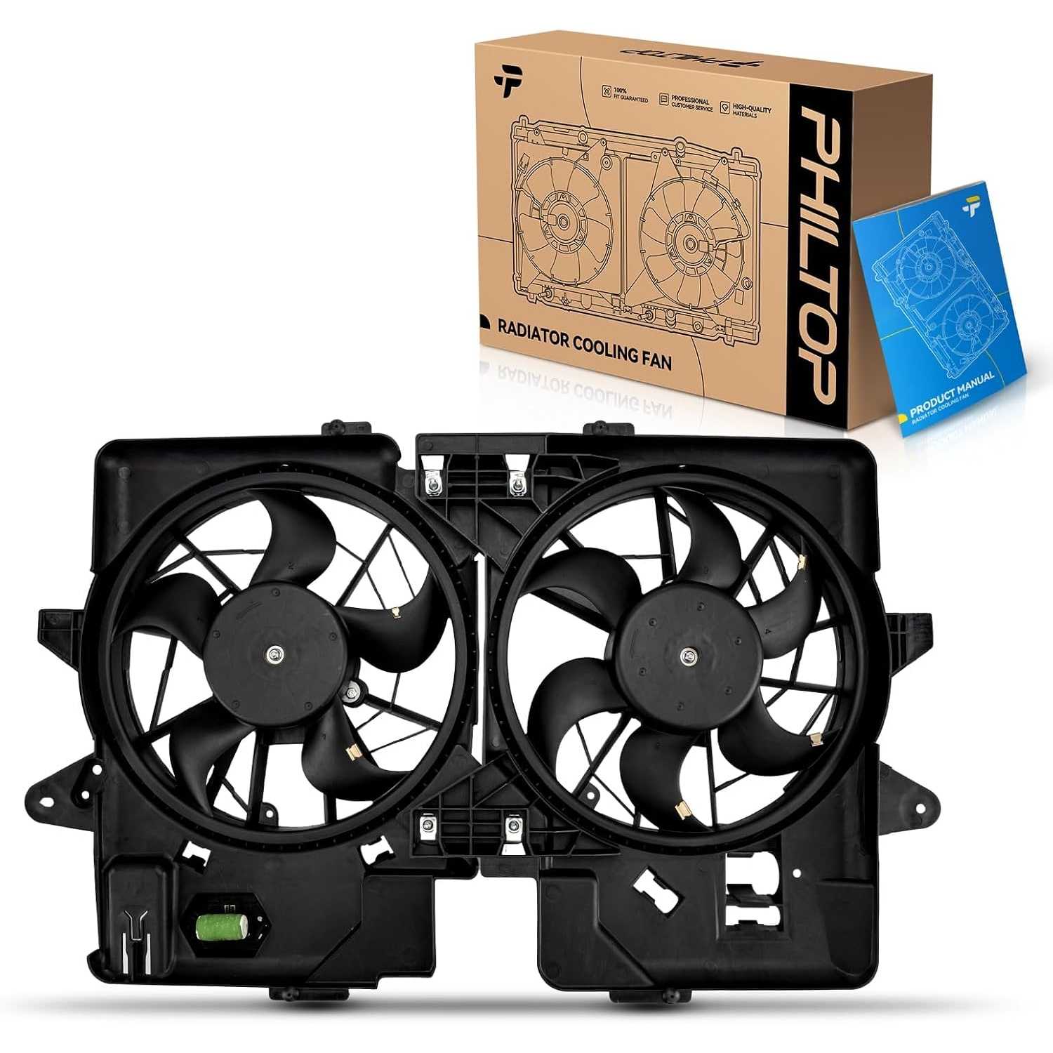 620132 Radiator Cooling Fan Assembly, Compatible with 2001-2004 Escape 3.0L, 2001-2006 Tribute 3.0L, Replace # 620132