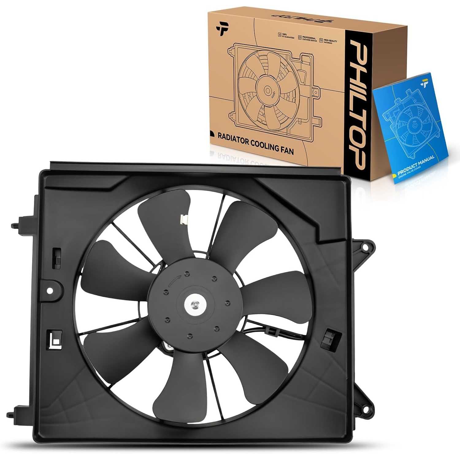 621386 Radiator Cooling Fan Assembly, Compatible with 2007-2011 Element, Replace # 621386, 38611PZDA01, 38616P3G003