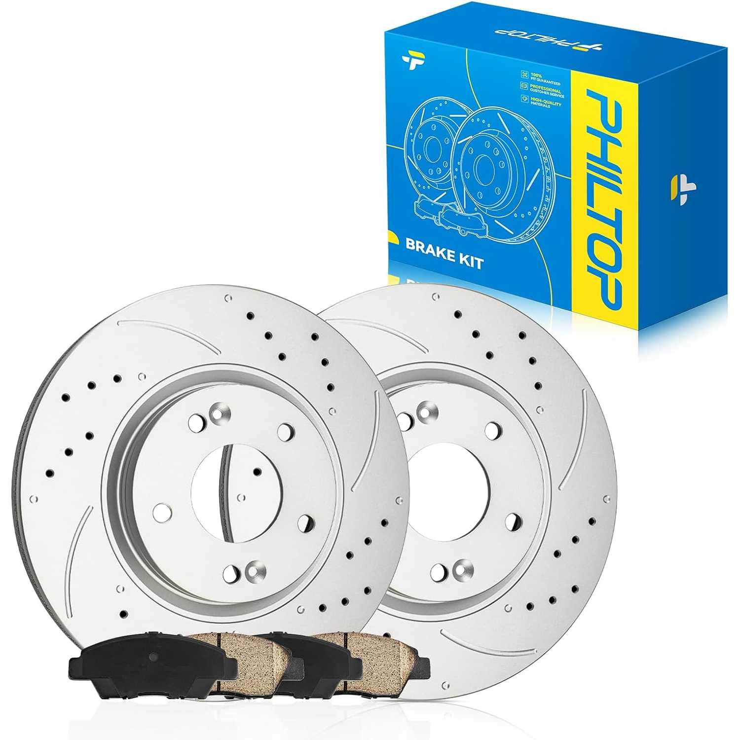 Front Brake Pads and Rotors kit Fit for Kia 2011-2013 Sorento, Hyundai 2010-2012 Santa Fe