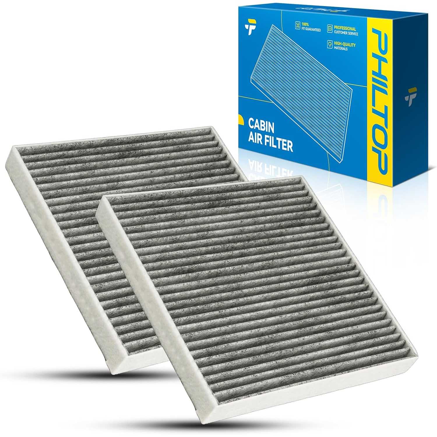 PHILTOP Cabin Air Filter w/ Carbon | Smart Fortwo 2008-2018 Smart EQ fortwo 2019 | CF10612