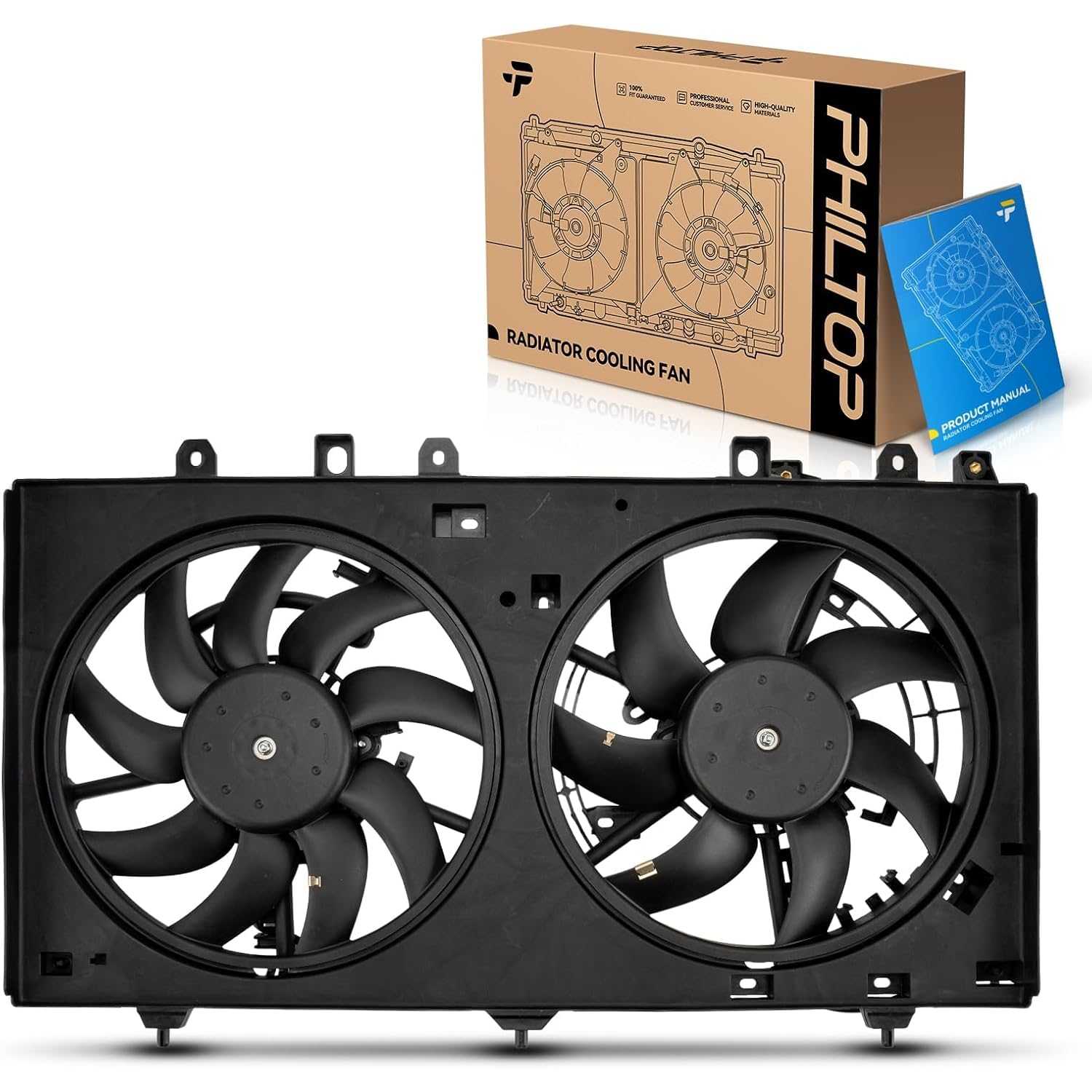 624940 Radiator Cooling Fan Assembly, Compatible with 2020-2025 Outback/Legacy 2.5L, Replace # SU3115140, 45121AN01A
