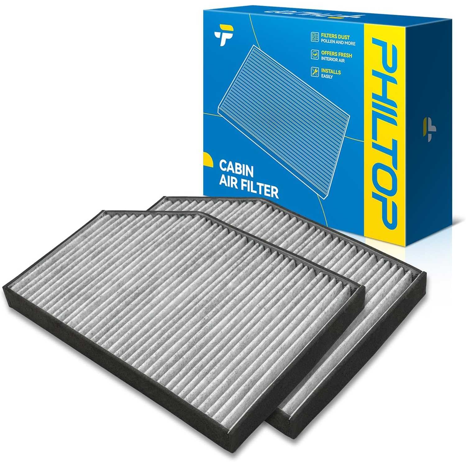 PHILTOP Cabin Air Filter w/ Carbon | BMW X3 2018-2024 BMW 330i 2020-2025 Toyota GR Supra 2020-2025 | CF12553