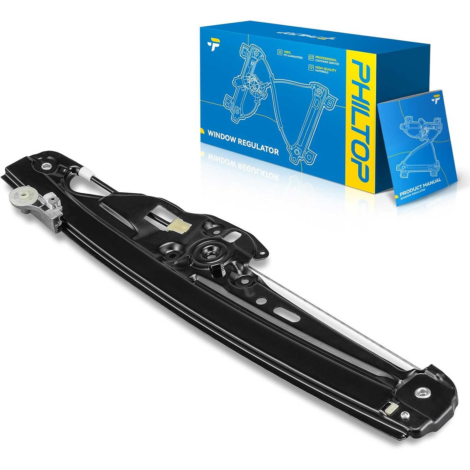 749-464 Rear Left Driver Side Power Window Regulator Compatible with BMW 2004-2007 525i 530i 545i 525xi 530xi