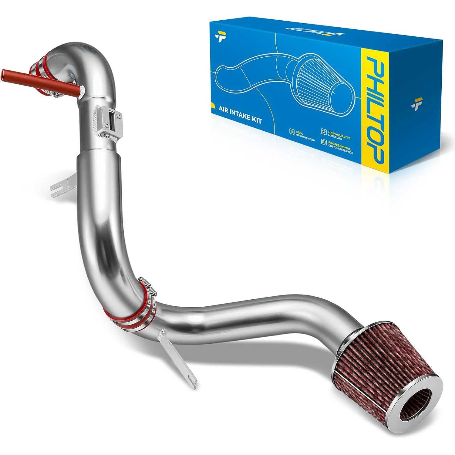 High Performance Aluminum Cold Air Intake System Kit with Filter for 2006-2011 Civic EX/LX/DX 1.8L Increase Accelerat...