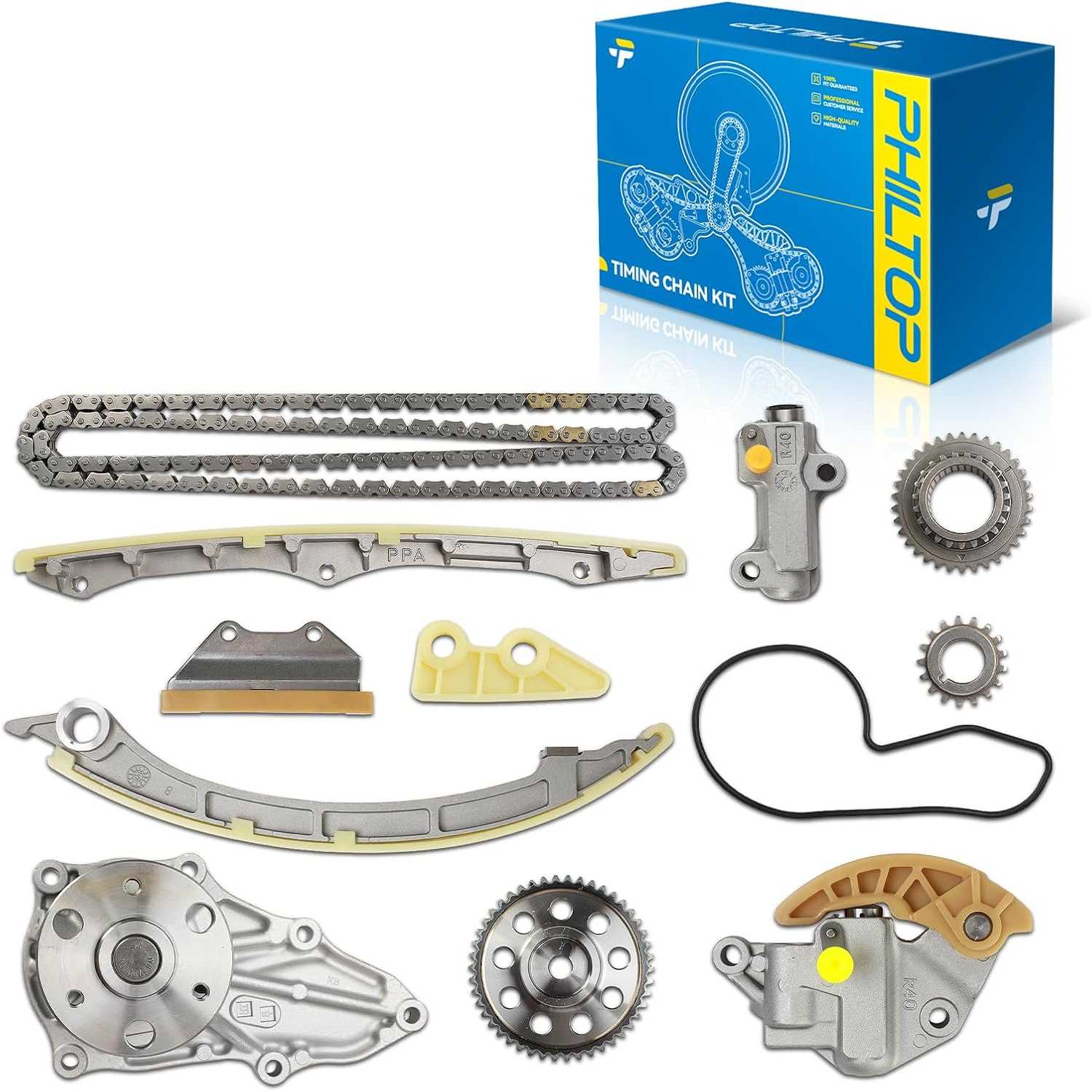 Engine Timing Chain Kit with Water Pump, Compatible with Honda Accord 2008-2012 and Honda CR-V 2010-2011