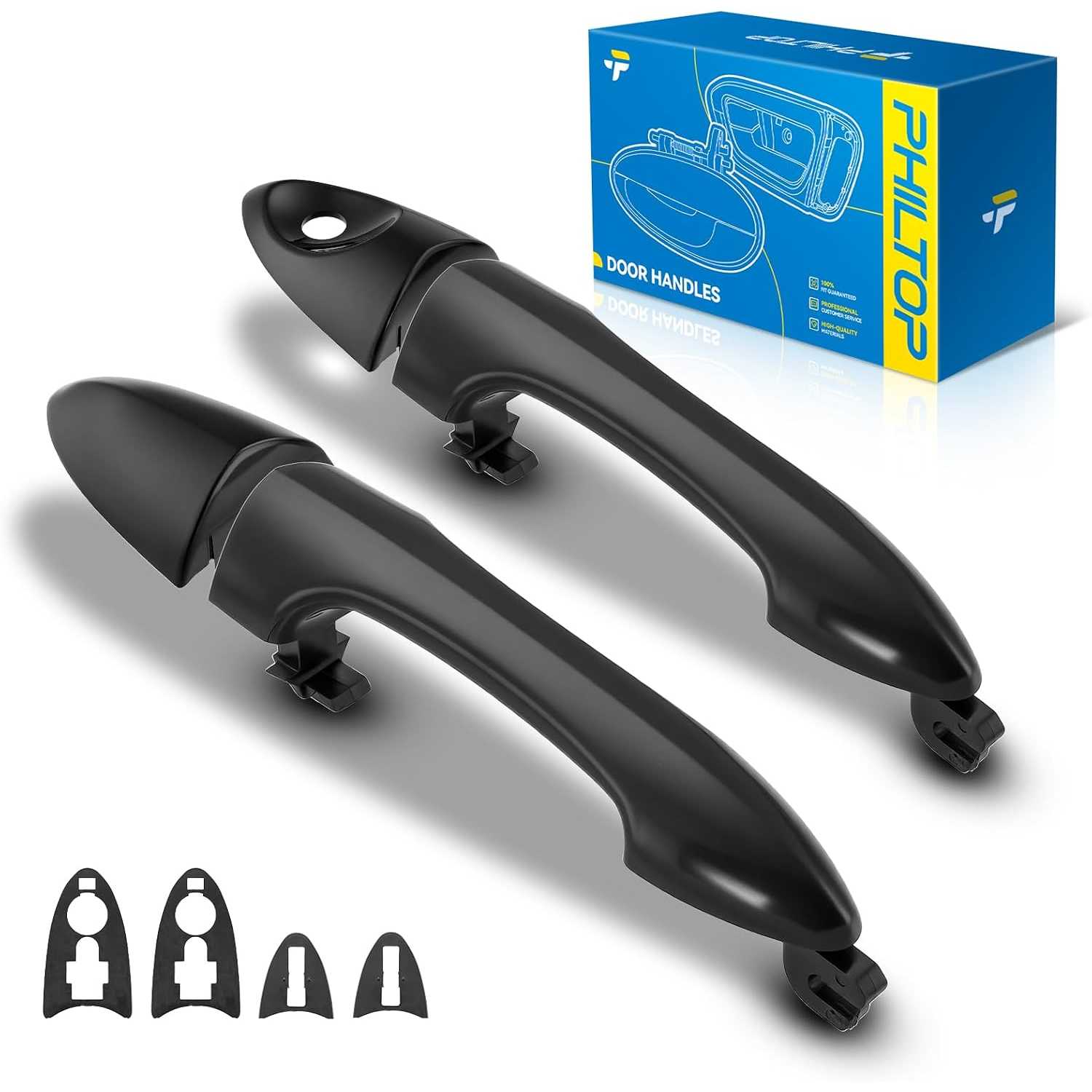 Exterior Door Handle Front Left & Right for Ford Focus 2000-2007 | Fits 2000-2007 Ford Focus;Replace YS4Z5422404AAA
