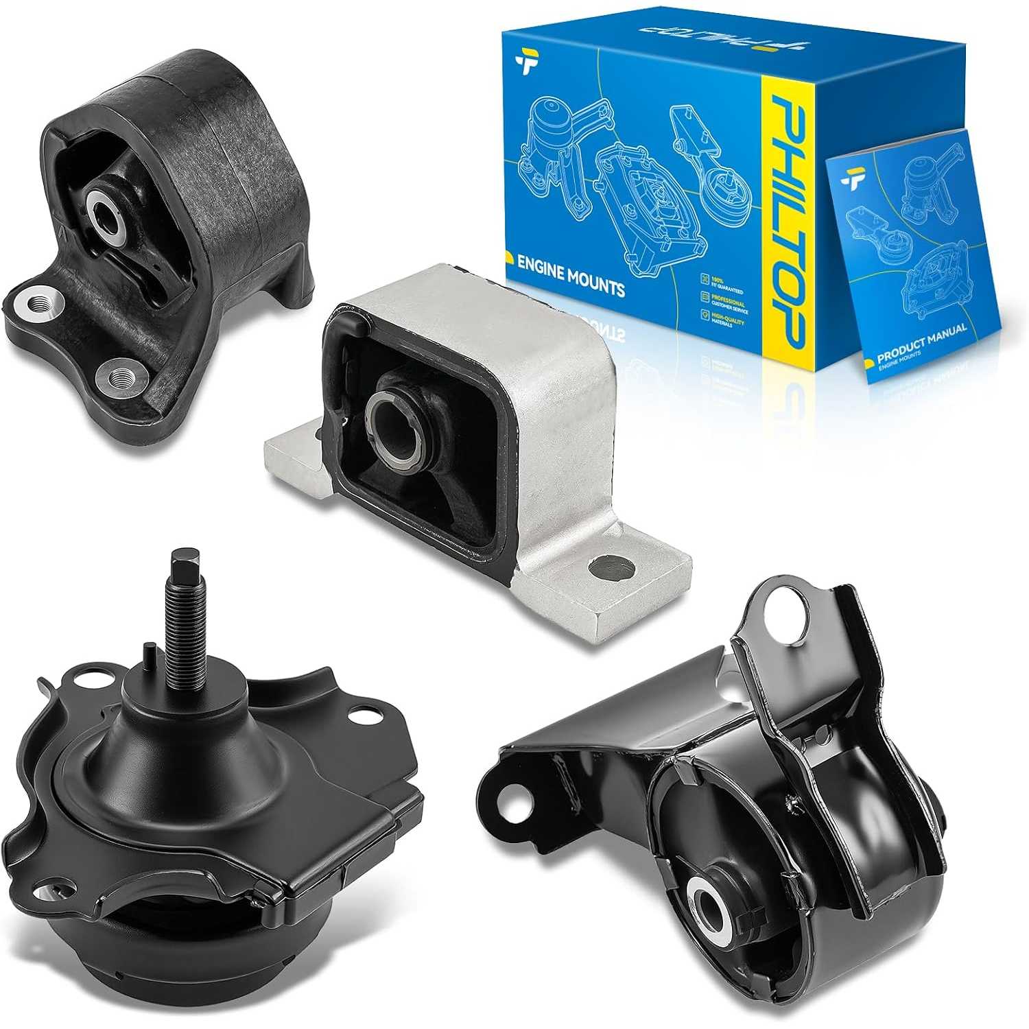 4PCS Engine Motor Mount Compatible with 2003-2006 Honda Transmission Mounts Replacement for Element, Replace A4506,A4573