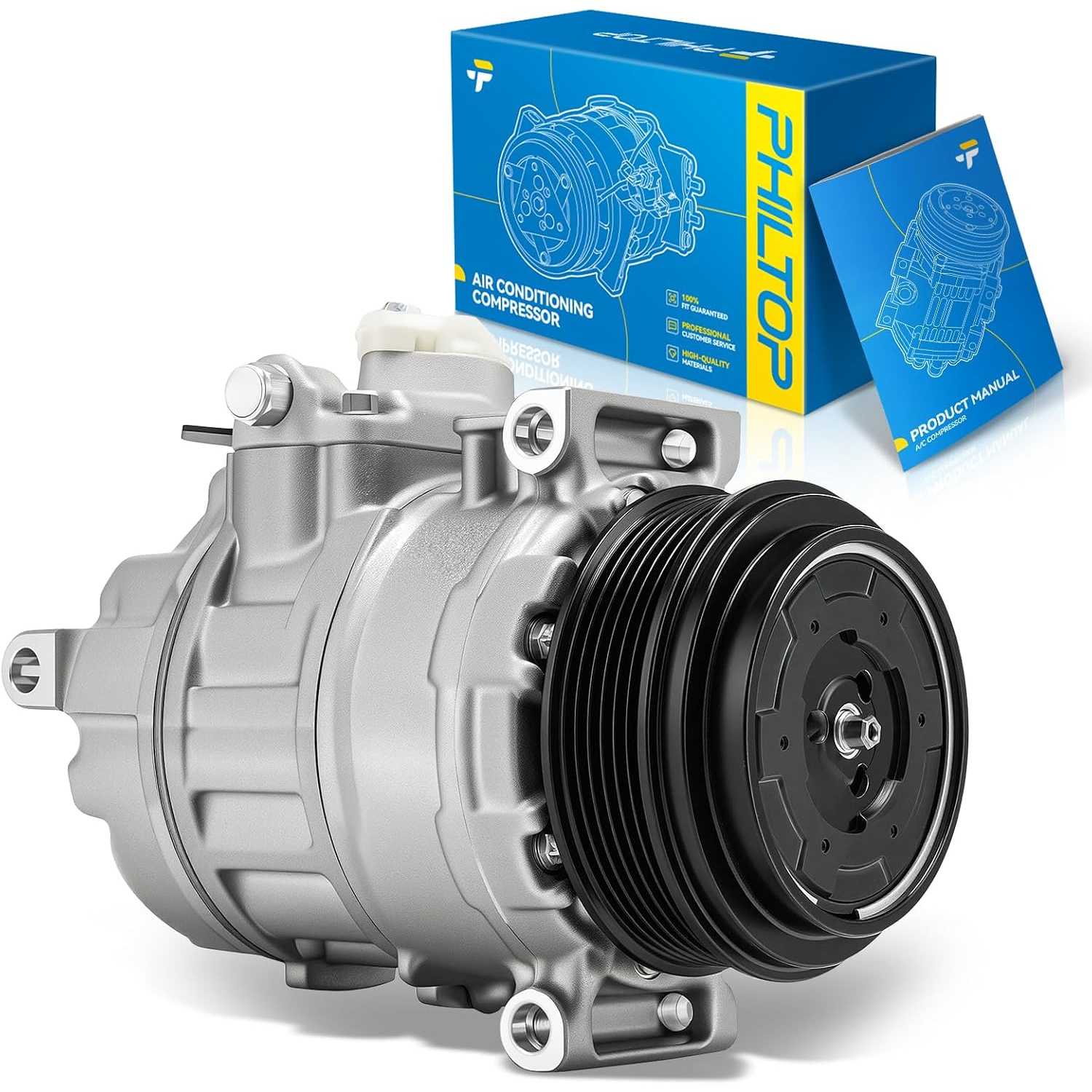 2021948 Air Conditioner AC Compressor with Clutch for Land Rover Range Rover Sport 2006-2009,LR3 2005-2009
