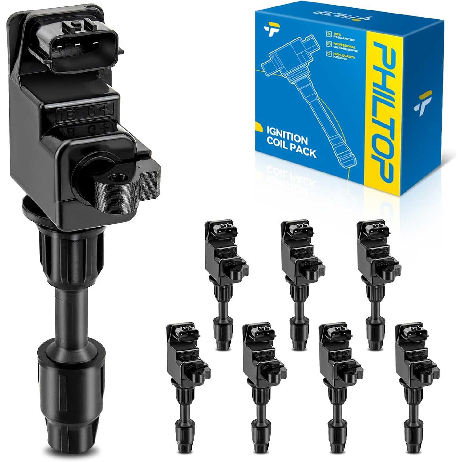 Ignition Coil Pack Fit for Q45 1997 1998 1999 2000 2001 V8 4.1L, Replacement for UF 282, 48613, 673-4012, C-794, GN10729