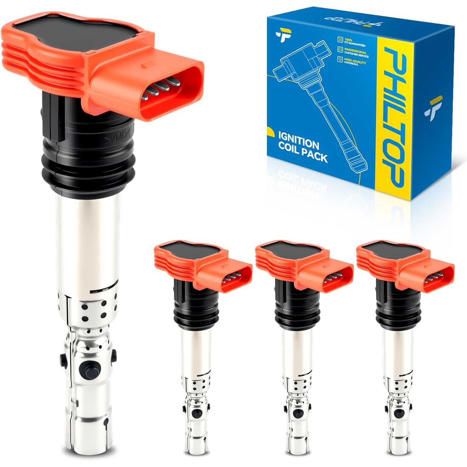 UF483 Ignition Coil 4 Packs Fit for A4 Quattro 2002-2006,A6 Quattro 2002 2004,A4 2002-2005,A6 2002-2004