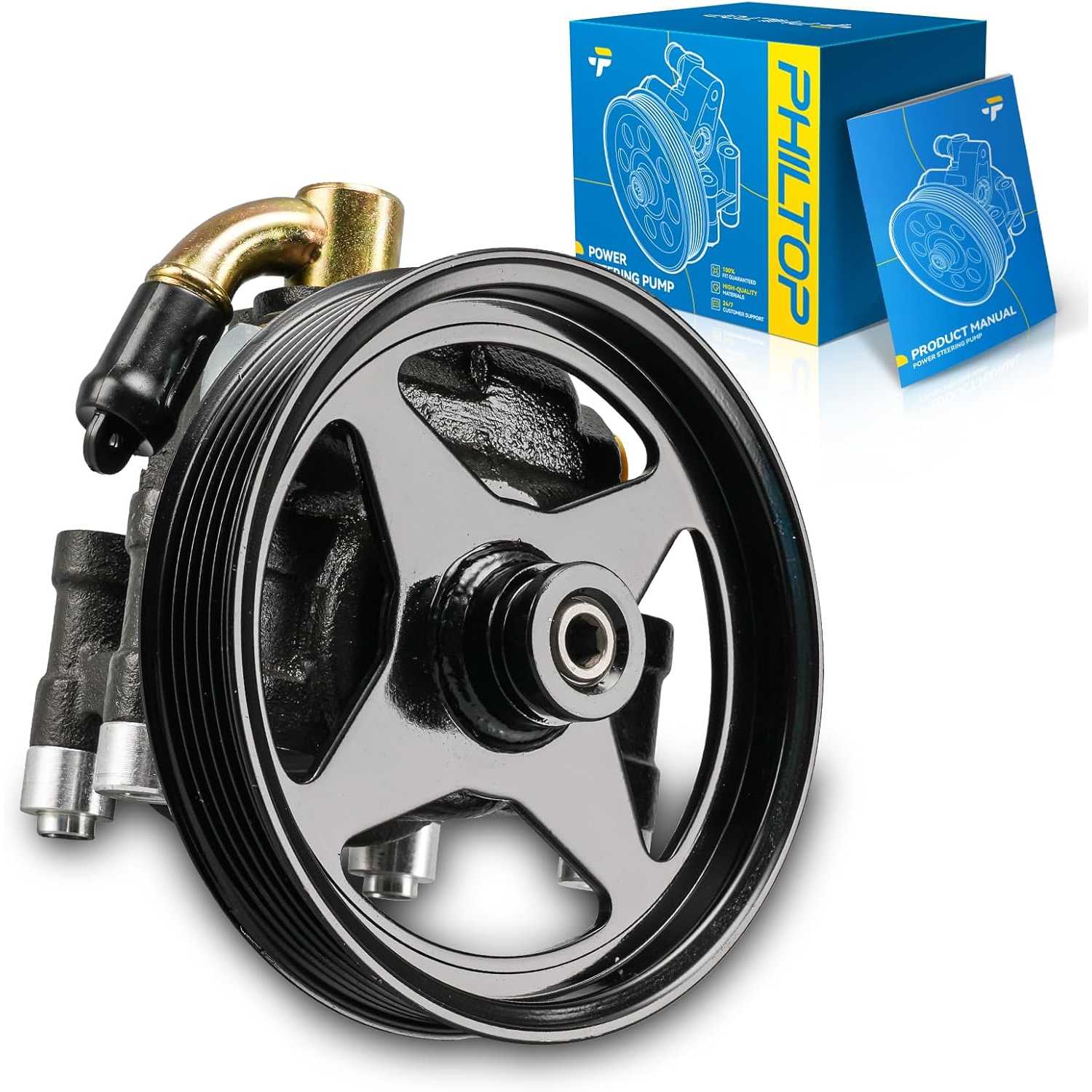 Power Steering Pump with Pulley Replacement 20291P1, Fit for 2007-2009 Expedition, 2007-2009 Navigator