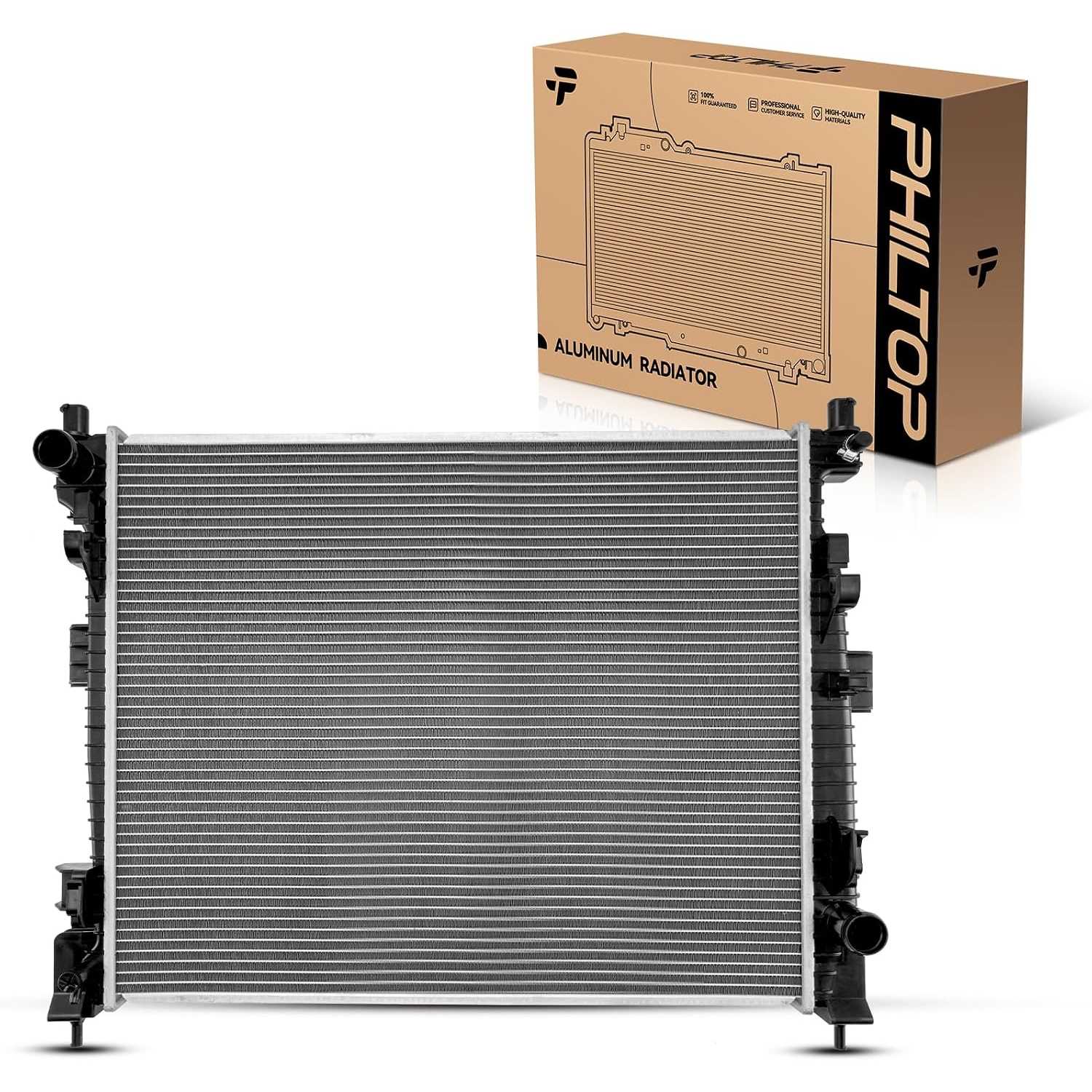 CU13656 Engine Coolant Aluminum Radiator Compatible with 2016-2022 Grand Cherokee 3.6L, 2016-2022 Durango 3.6L