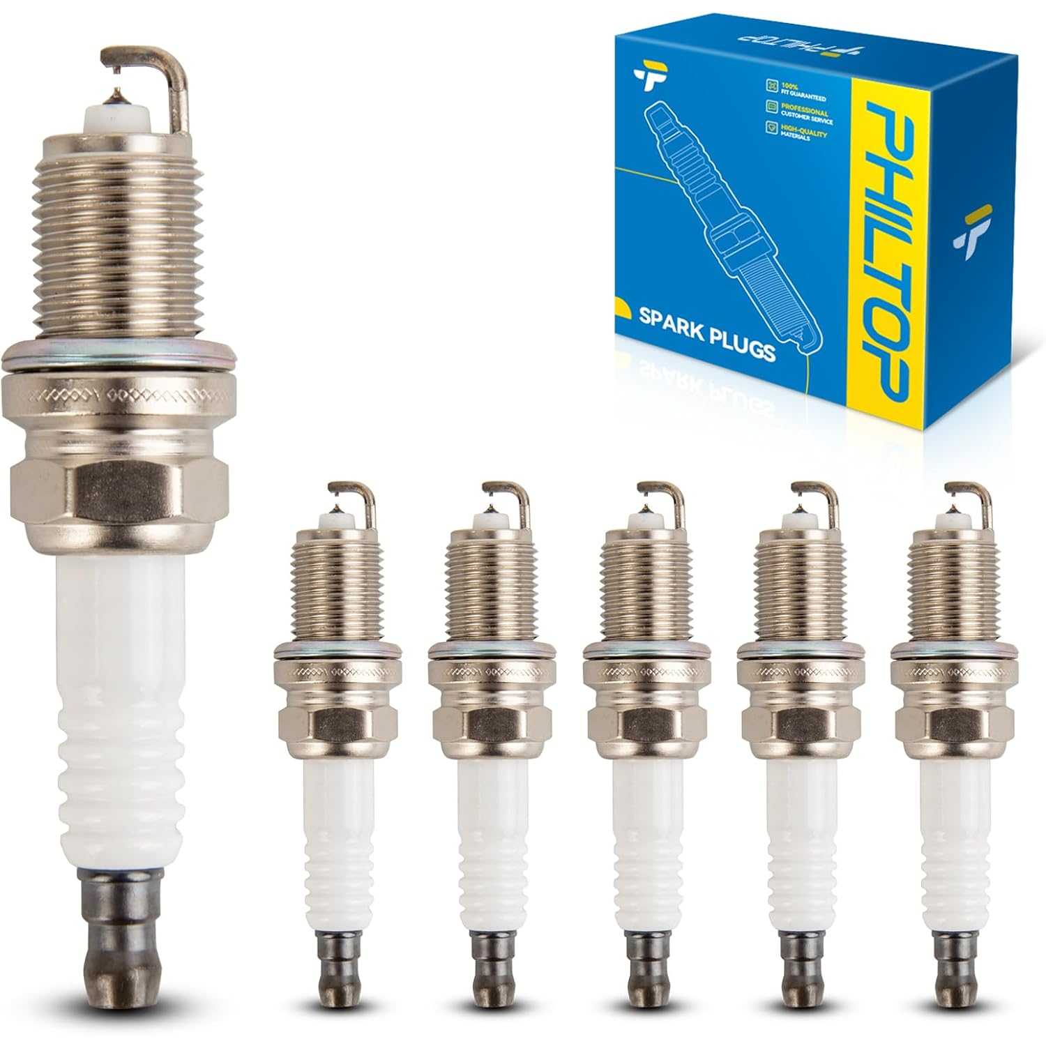 6PCS Double Iridium IFR6T11 Spark Plugs, Replacement for Camry, Corolla, Sienna, Tundra, Highlander, xB, RX330, RAV4