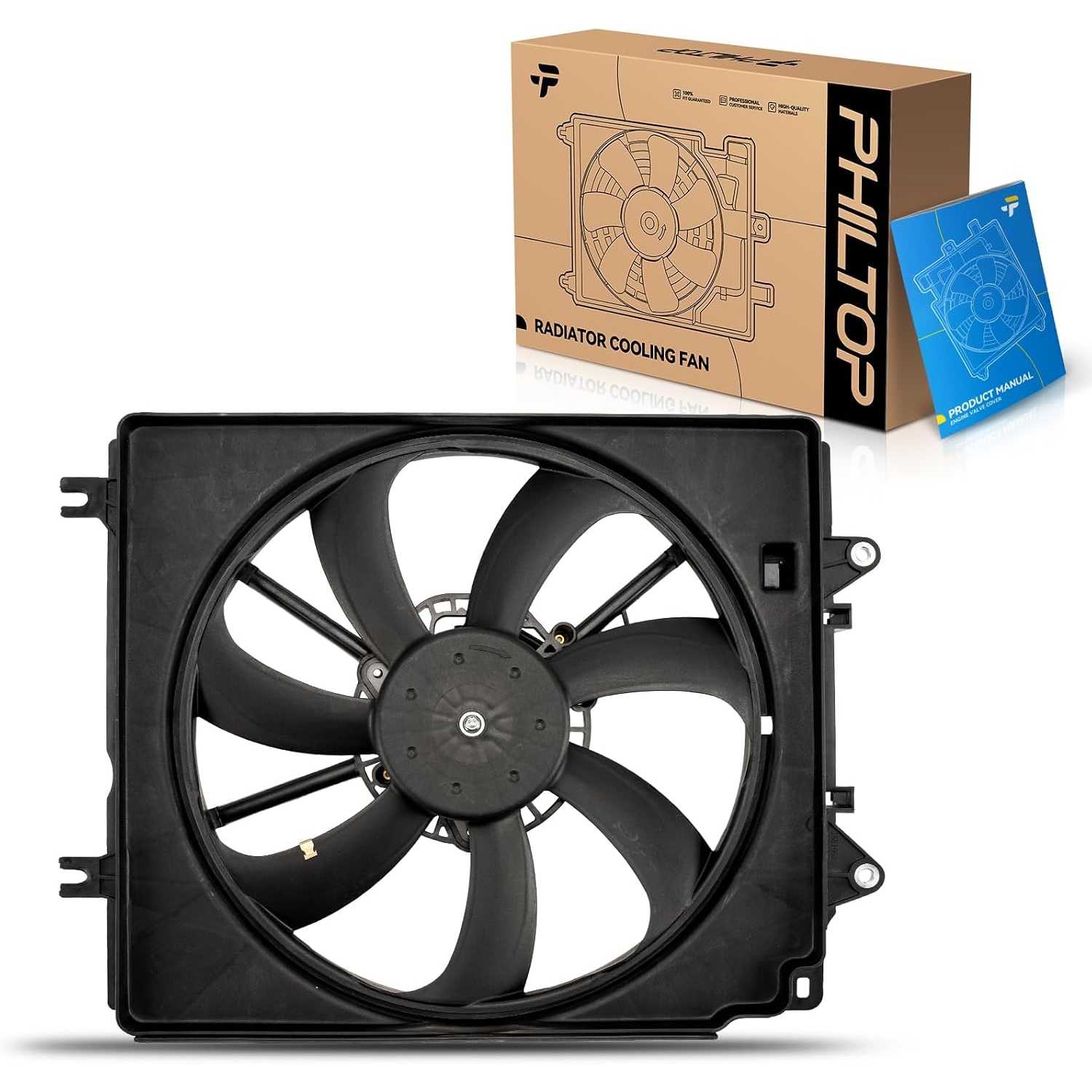 611550 Radiator Cooling Fan Assembly, Compatible with 2017-2019 CR-V 2.4L, 2017-2022 CR-V 1.5L(Exc. Black Edition/Sport)