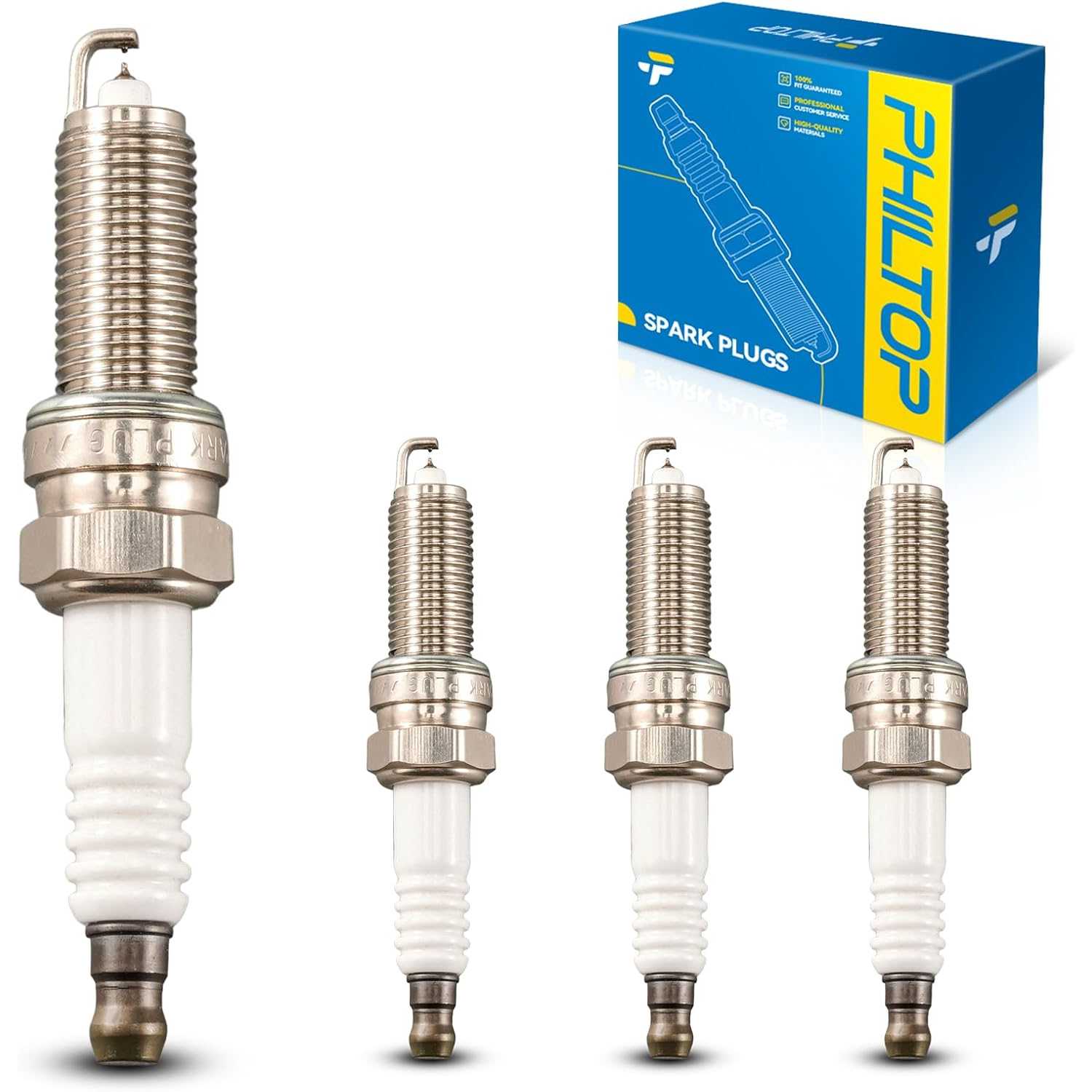 4PCS Double Iridium 93815 Spark Plugs, Replacement for Soul, Accent, Rio, Veloster