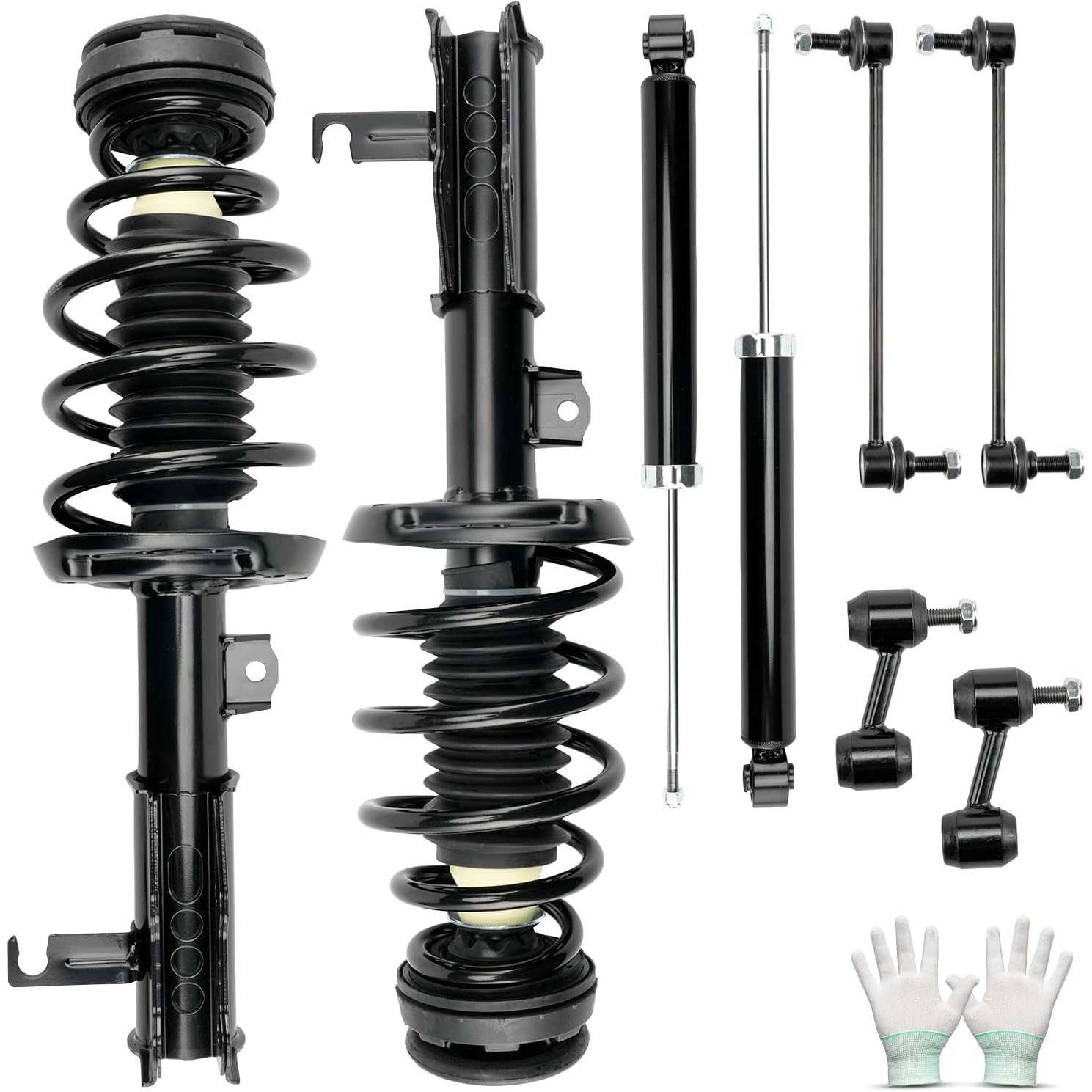 8 PCS Struts and Shocks Complete Assembly with Sway Bar Link Stabilizer Fits 2013-2015 Chevrolet Malibu