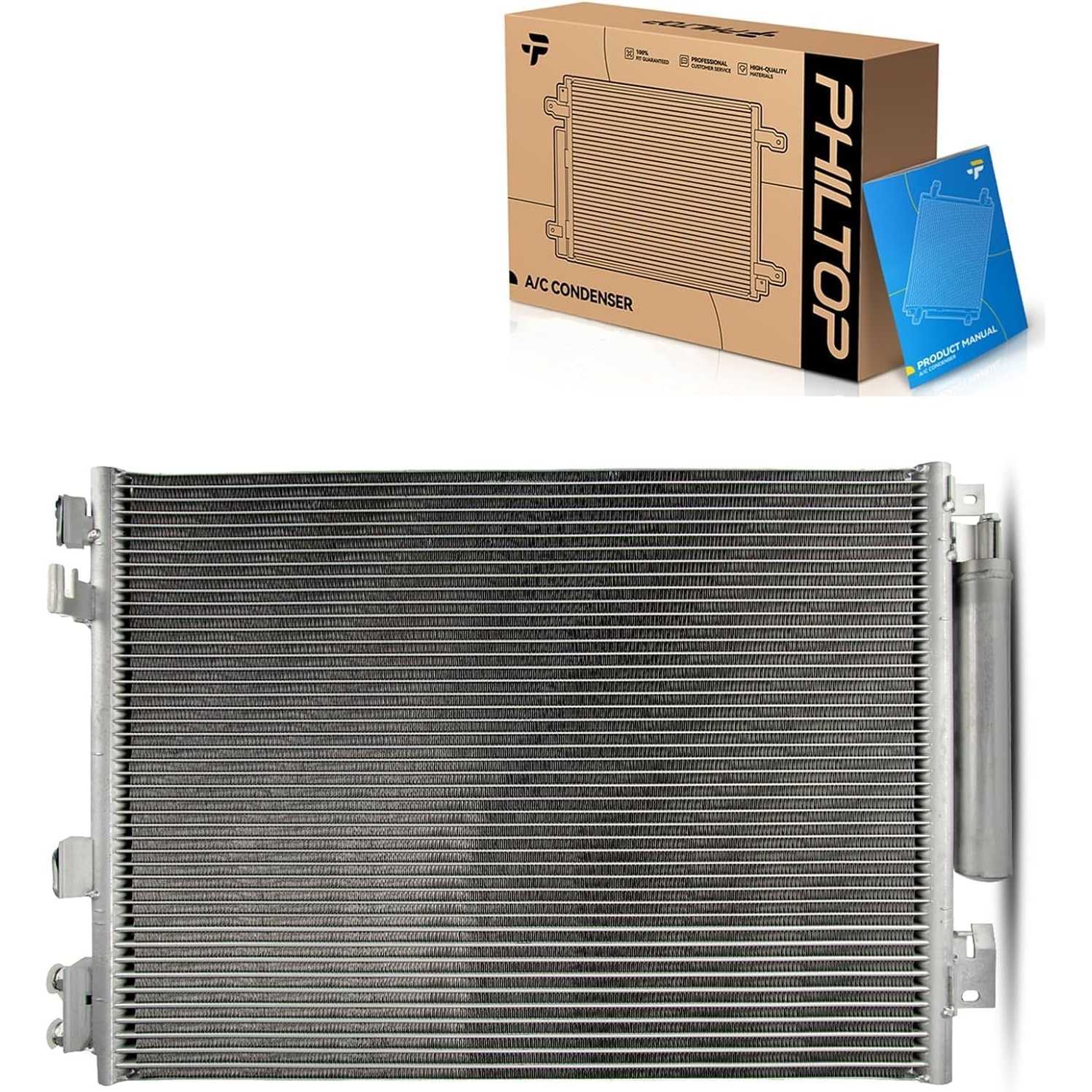 Air Conditioning A/C Condenser for Dodge Charger/Challenger 2009-2011, Charger 2015-2022 3.6L/5.7L