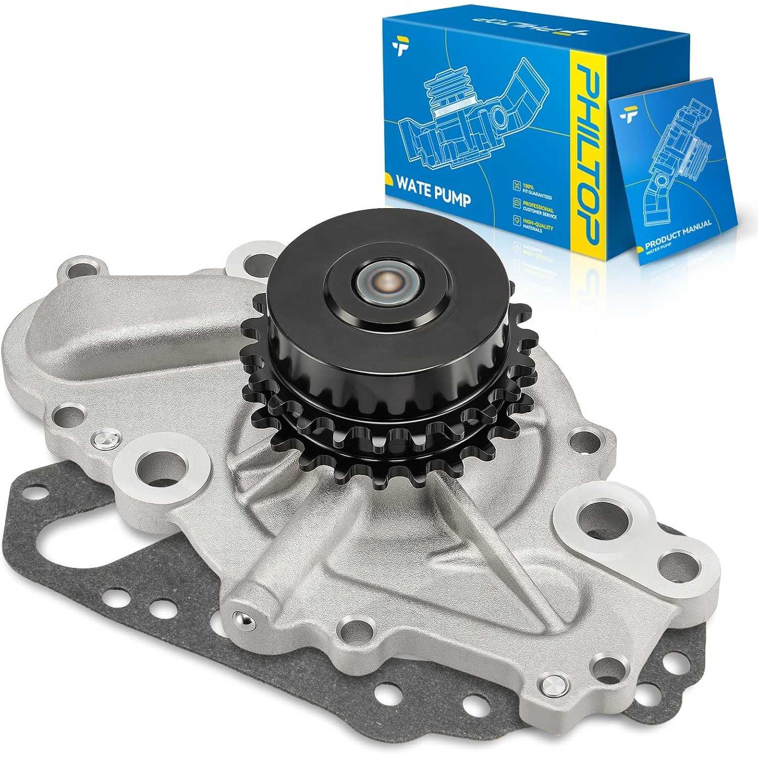 AW7161 Engine Water Pump with Gasket for Chrysler Sebring 2001-2007, 300 2005-2007, Dodge Charger 2006-2007
