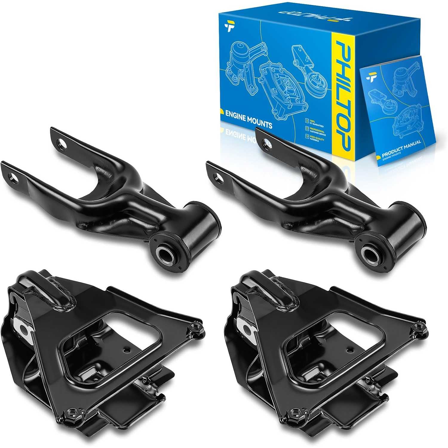 4PCS Engine Mounts fit for 1997-2008 Pontiac Grand Prix 3.8/5.3L | for 2005-2009 Buick Allure/LaCrosse 3.6/3.8L