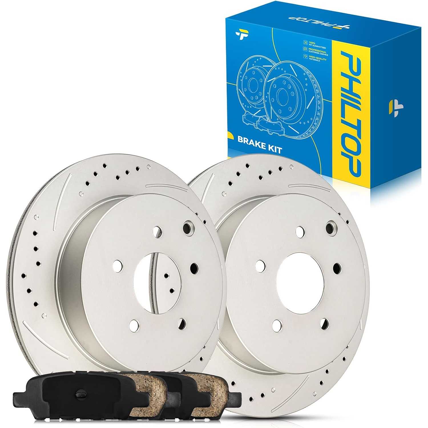 Rear Brake Pads and Rotors kit Fit for Nissan 2003-2007 2009-2019 Murano, Nissan 2013-2019 Pathfinder