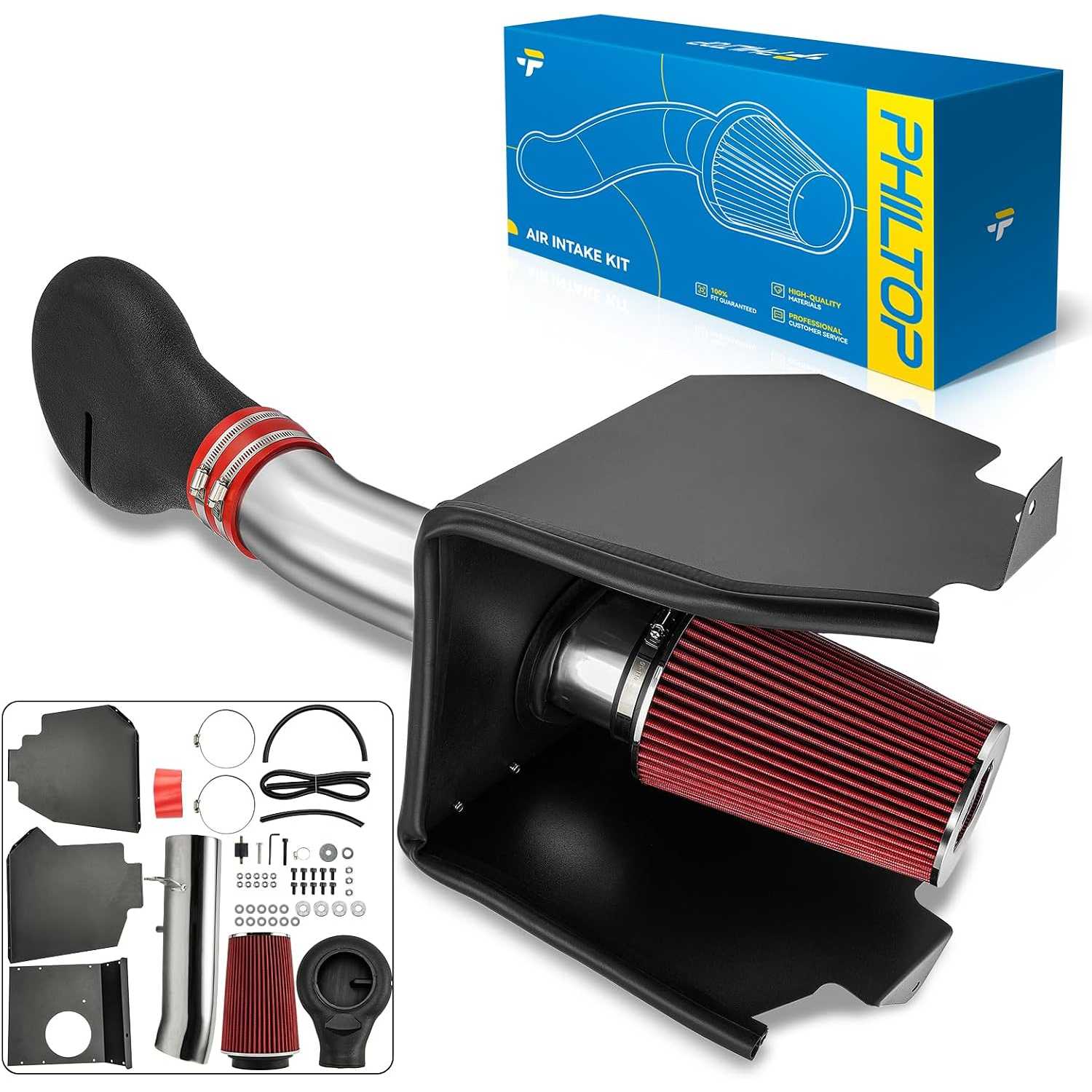 4“ Cold Air Intake Kit System Compatible with 1994-2001 Dodge Ram 1500 5.9L, 1994-2002 Dodge Ram 2500 5.9L V8